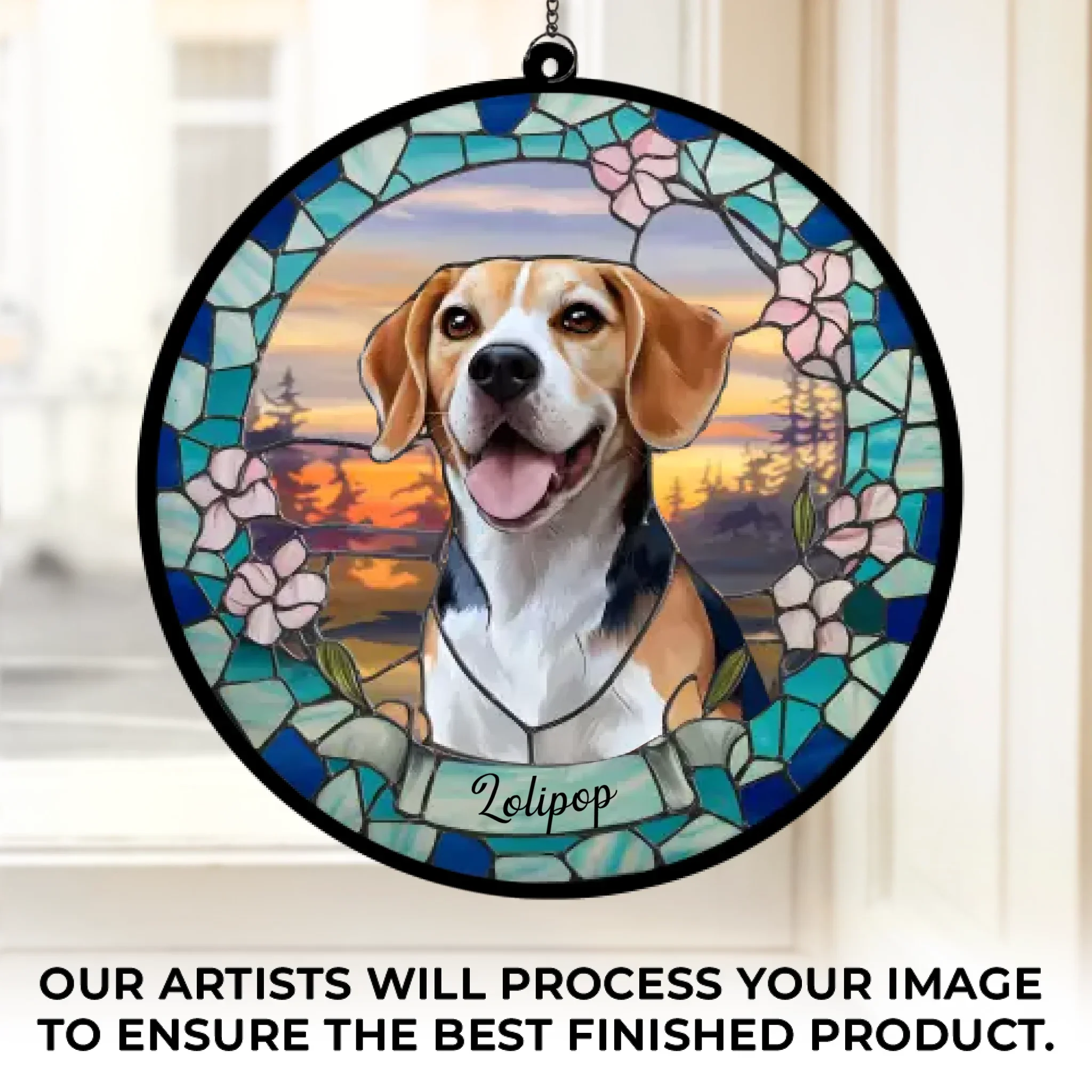 Custom Photo You Filled My Life With Love - Memorial Personalized Window Hanging Suncatcher Ornament - Sympathy Gift For Pet Owners, Pet Lovers - Image 2