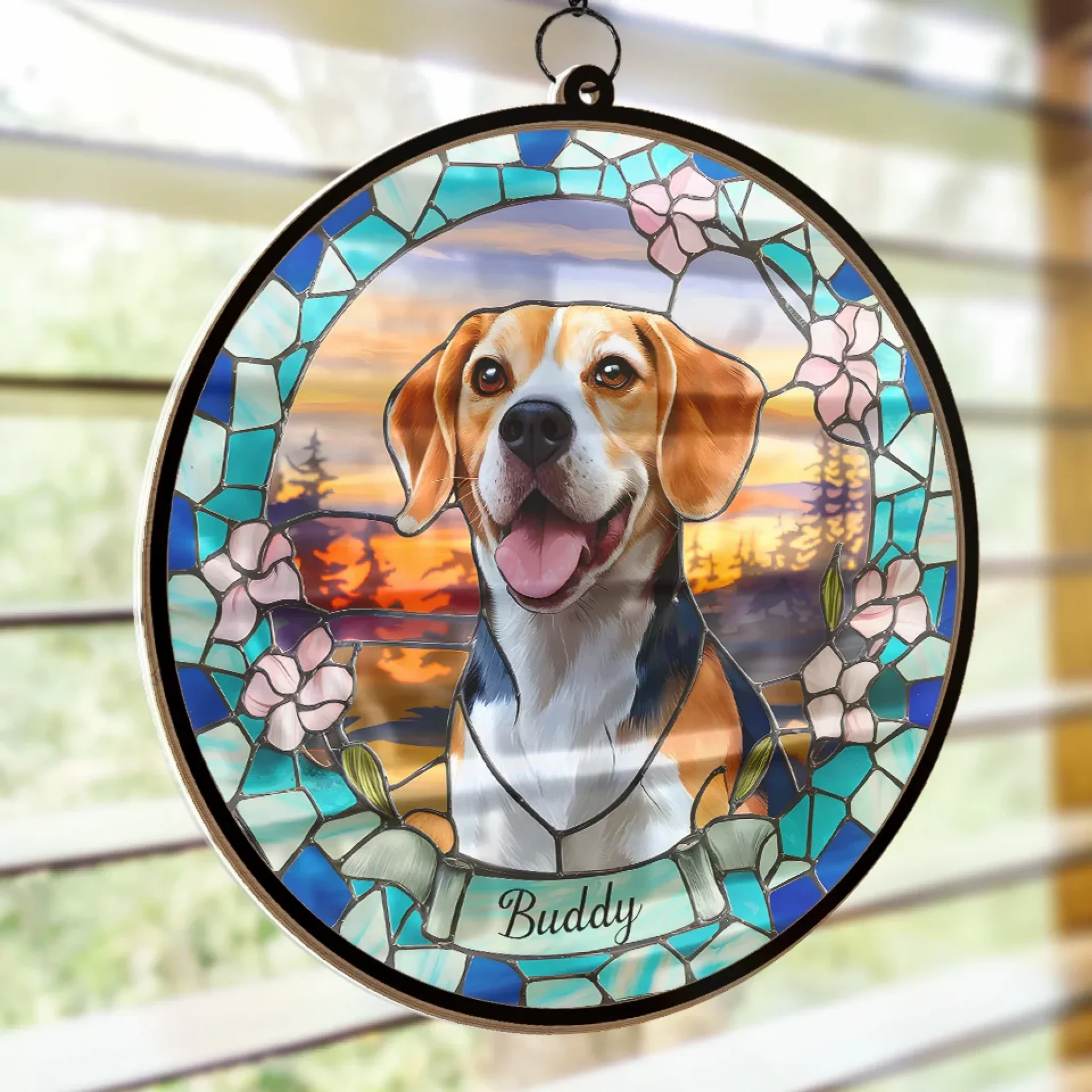 Custom Photo You Filled My Life With Love - Memorial Personalized Window Hanging Suncatcher Ornament - Sympathy Gift For Pet Owners, Pet Lovers - Image 4