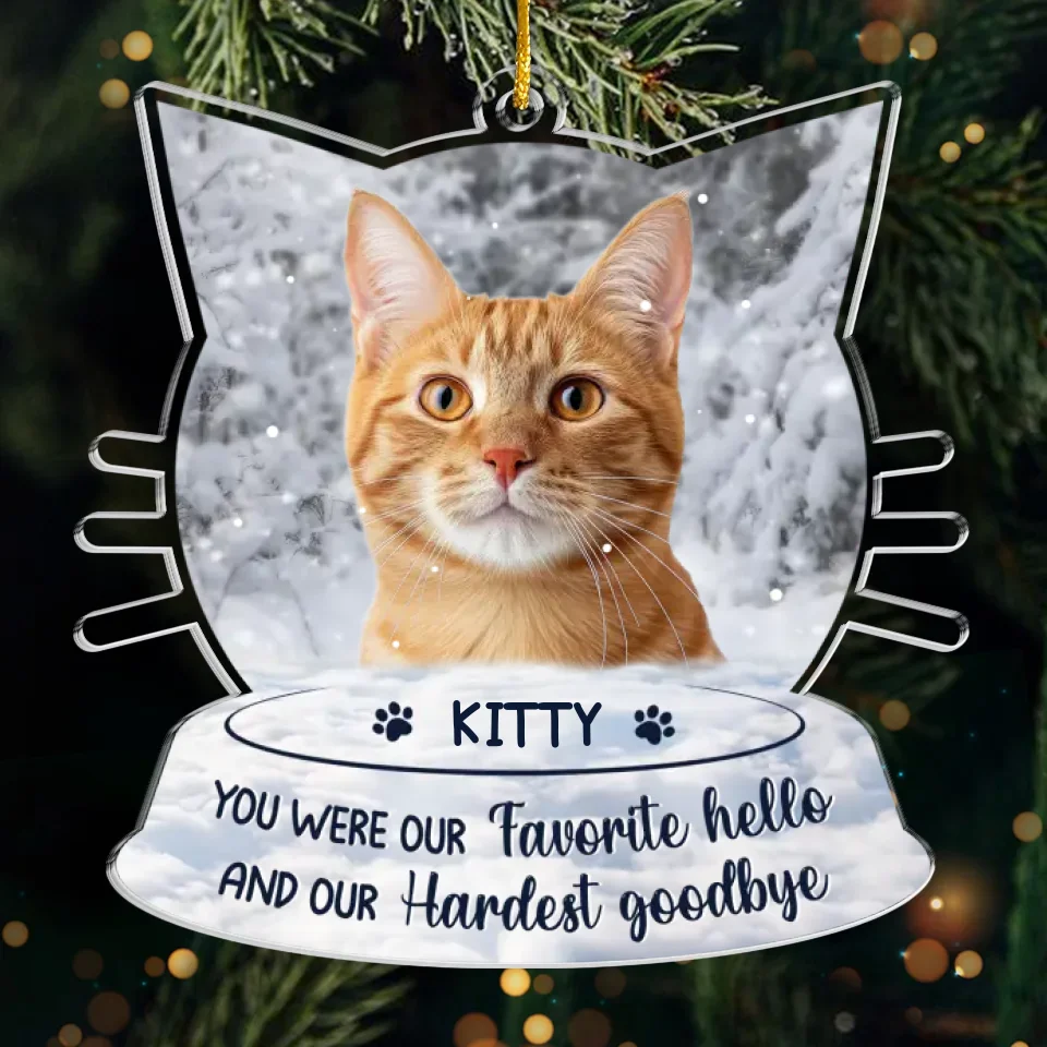 Custom Photo You Left Paw Prints On Our Hearts - Memorial Personalized Custom Ornament - Acrylic Custom Shaped - New Arrival, Sympathy Gift, Christmas Gift For Pet Owners, Pet Lovers AMZ - Image 7