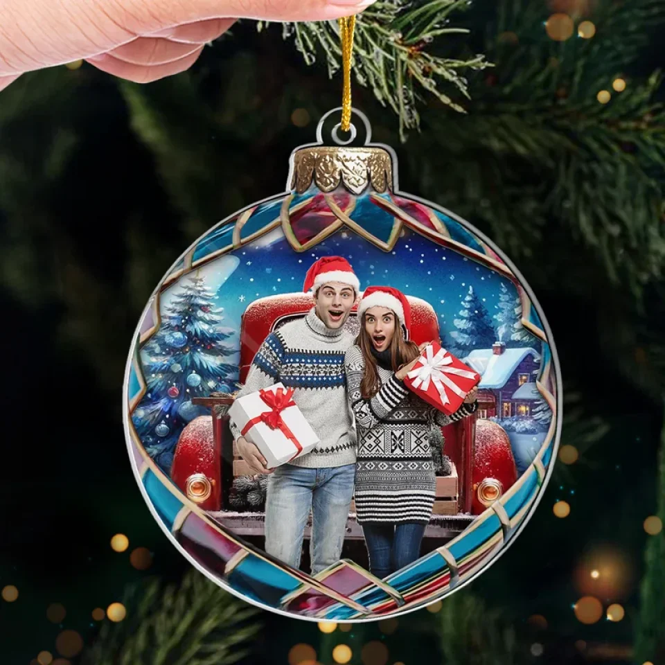 Custom Photo You Make My Heart Smile Every Day - Couple Personalized Custom Ornament - Acrylic Custom Shaped - Christmas Gift For Husband Wife, Anniversary - Image 4
