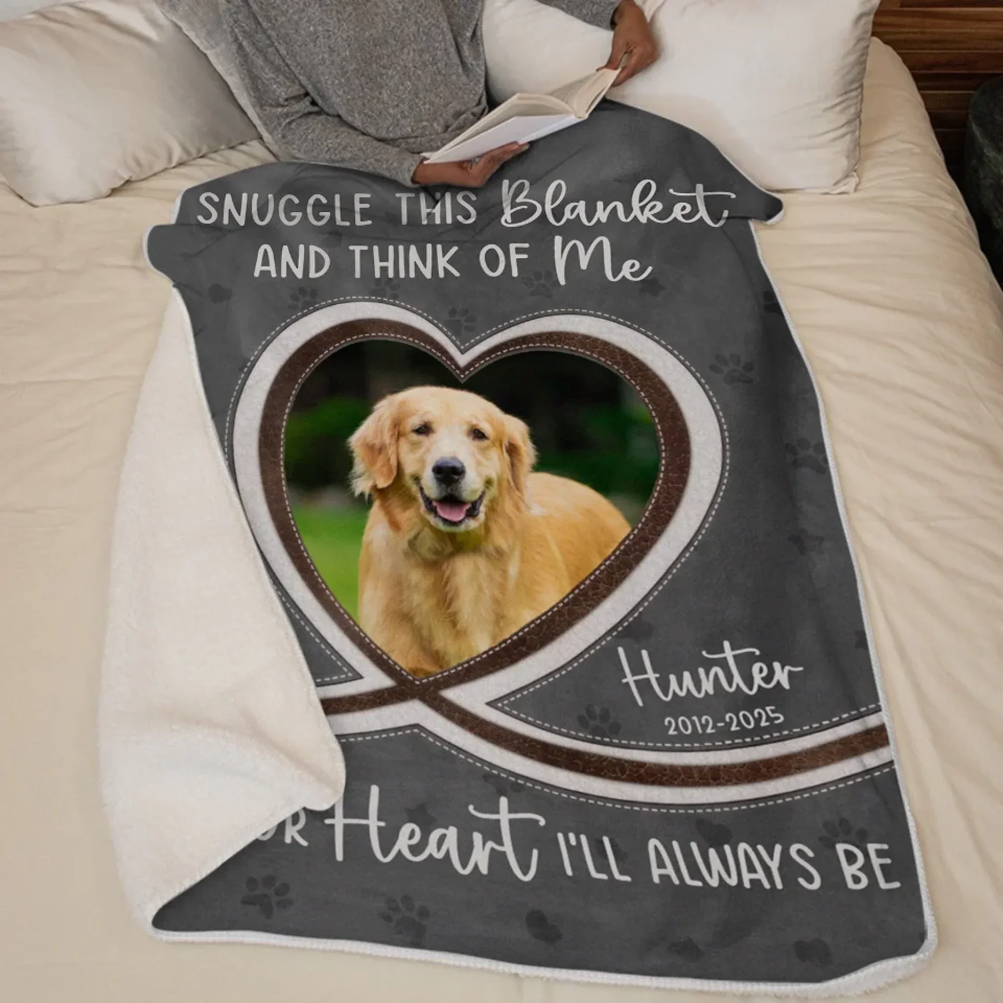 Custom Photo You Were Family - Memorial Personalized Custom Blanket - Sympathy Gift For Pet Owners, Pet Lovers - Image 5