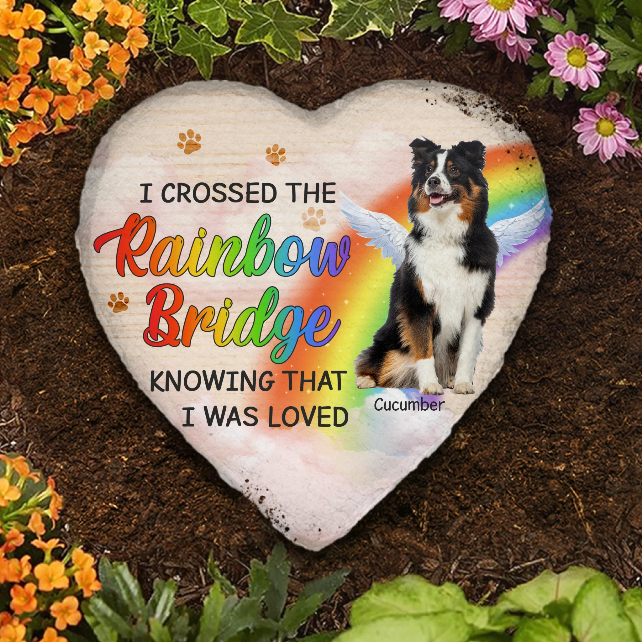 Custom Photo You Were My Favourite Hello And My Hardest Goodbye - Memorial Personalized Custom Heart Shaped Memorial Stone - Sympathy Gift For Pet Owners, Pet Lovers - Image 2
