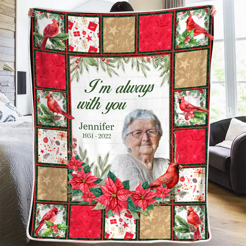 Custom Photo You Will Always Be In My Heart - Memorial Personalized Custom Blanket - Christmas Gift, Sympathy Gift For Family Members - Image 3