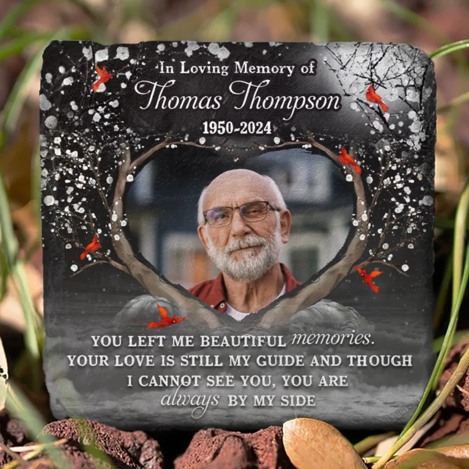 Custom Photo You Will Always Be With Us In Spirit - Memorial Personalized Custom Square Shaped Memorial Stone - Sympathy Gift For Family Members - Image 8