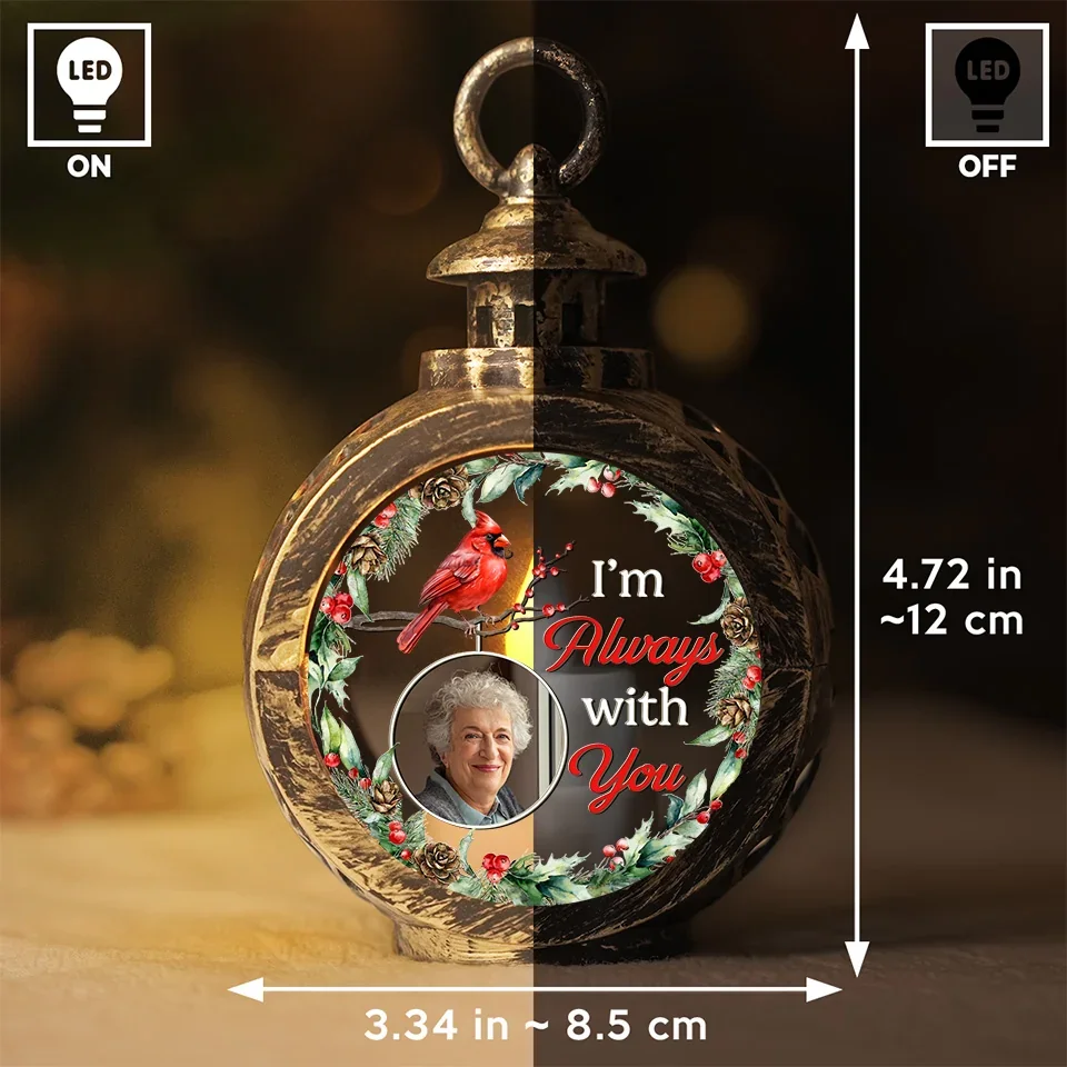 Custom Photo You Will Always Remain - Memorial Personalized Custom Candlelight Lantern Ornament - Sympathy Gift, Christmas Gift For Family Members - Image 6