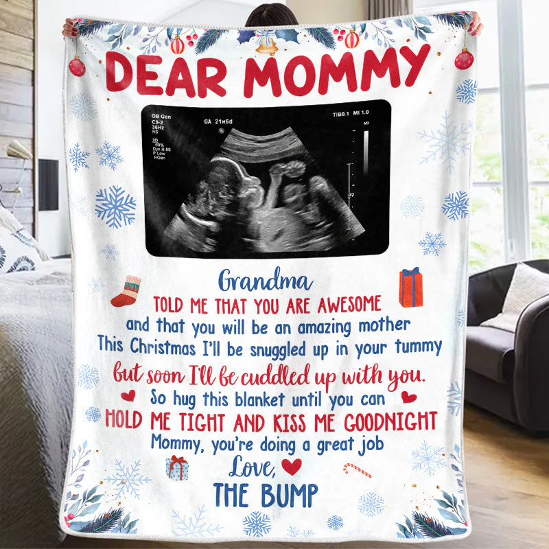 Custom Photo You Will Be An Amazing Mother - Family Personalized Custom Baby Blanket - Baby Shower Gift, First Christmas Gift, Christmas Gift For First Mom - Image 2