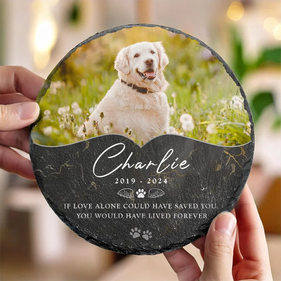 Custom Photo You Would Have Lived Forever - Memorial Personalized Custom Round Shaped Stone With Stand - Sympathy Gift For Pet Owners, Pet Lovers - Image 4