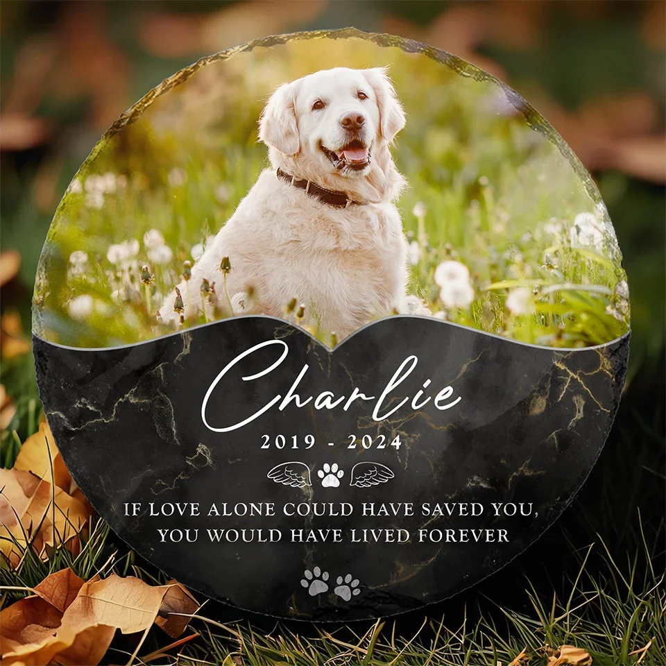 Custom Photo You Would Have Lived Forever - Memorial Personalized Custom Round Shaped Stone With Stand - Sympathy Gift For Pet Owners, Pet Lovers - Image 7