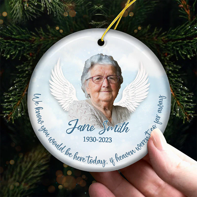 Custom Photo You'll Always Be My Missing Piece - Memorial Personalized Custom Ornament - Ceramic Round Shaped - Christmas Gift, Sympathy Gift For Family Members - Image 4