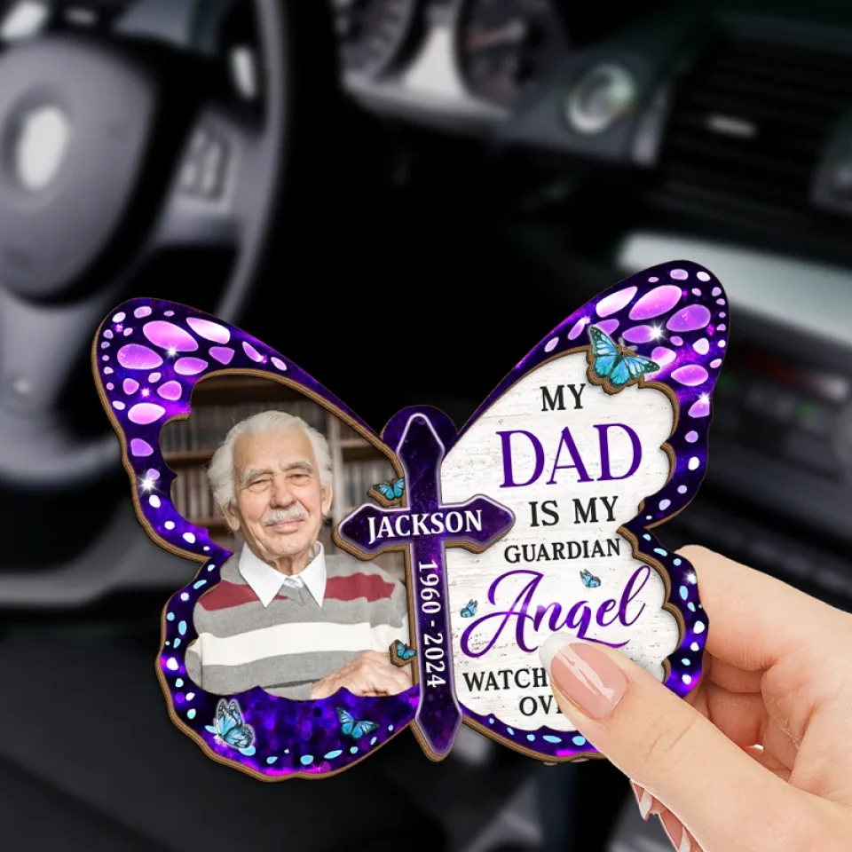 Custom Photo You’ll Always Be Our Guiding Star - Memorial Personalized Custom Car Visor Clip - Sympathy Gift For Family Members - Image 3