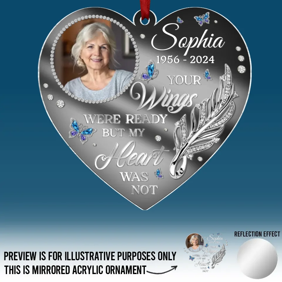 Custom Photo Your Love Leaves A Lasting Imprint - Memorial Personalized Custom Mirrored Acrylic Ornament - Sympathy Gift, Christmas Gift For Family Members - Image 6