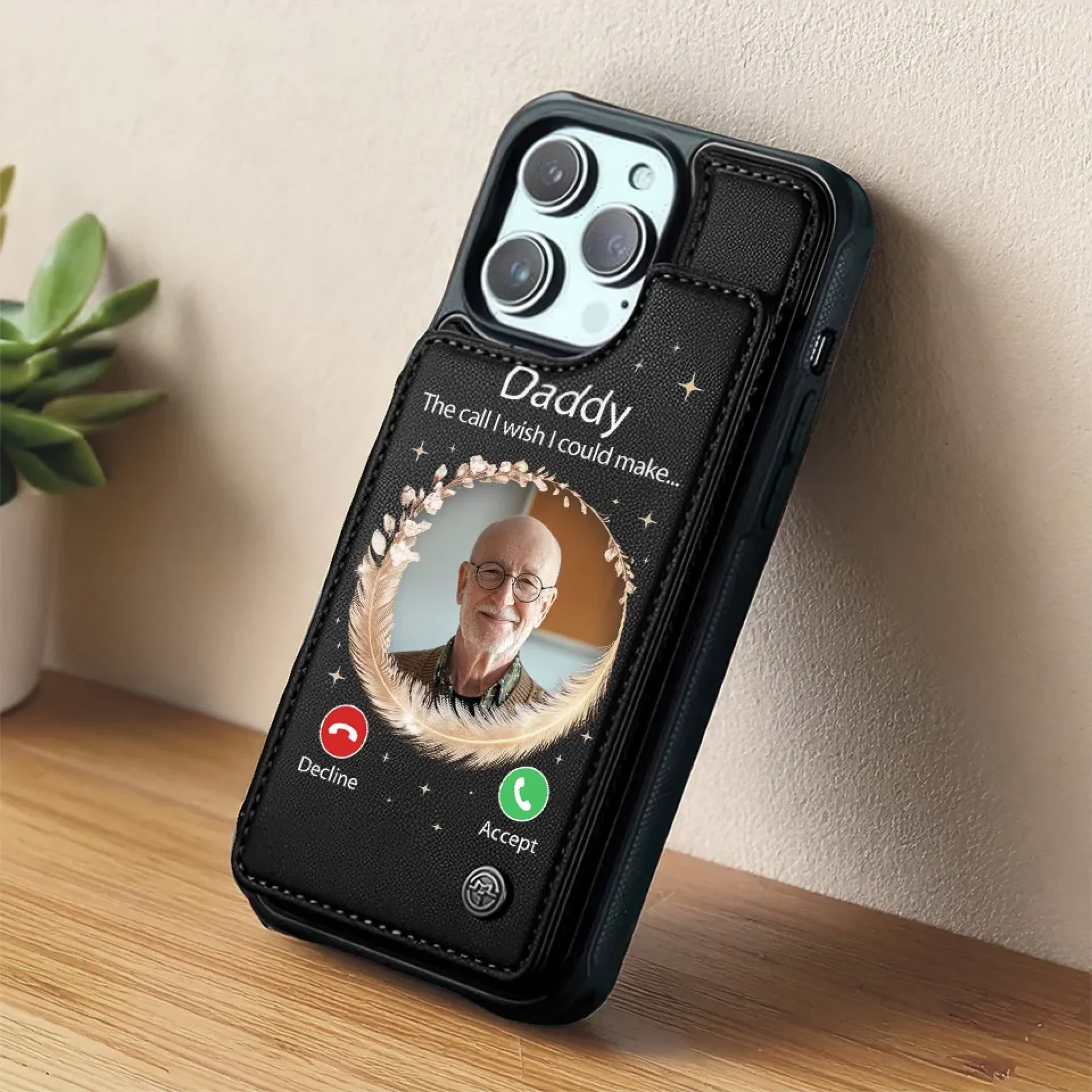 Custom Photo Your Presence Is Deeply Missed - Memorial Personalized Custom Leather Flip Wallet Phone Case - Sympathy Gift For Family Members - Image 5