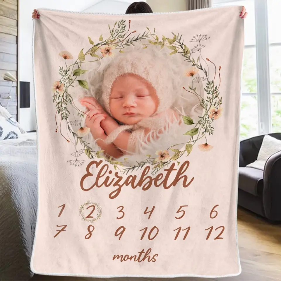 Custom Photo Your Smile Is Enough To Fill My Day With Happiness - Family Personalized Custom Baby Blanket - Gift For Baby Kids, Newborn Baby - Image 4