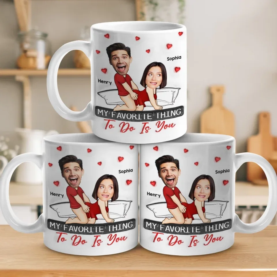 Custom Photo You're My Favorite Cardio Workout - Couple Personalized Custom 3D Inflated Effect Printed Mug - Gift For Husband Wife, Anniversary - Image 5