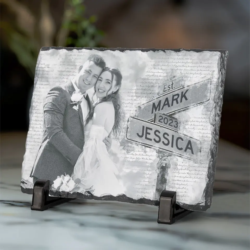 Custom Photo You’re The Best Thing That Ever Happened To Me - Couple Personalized Custom Rectangle Shaped Stone With Stand - Gift For Husband Wife, Anniversary - Image 2