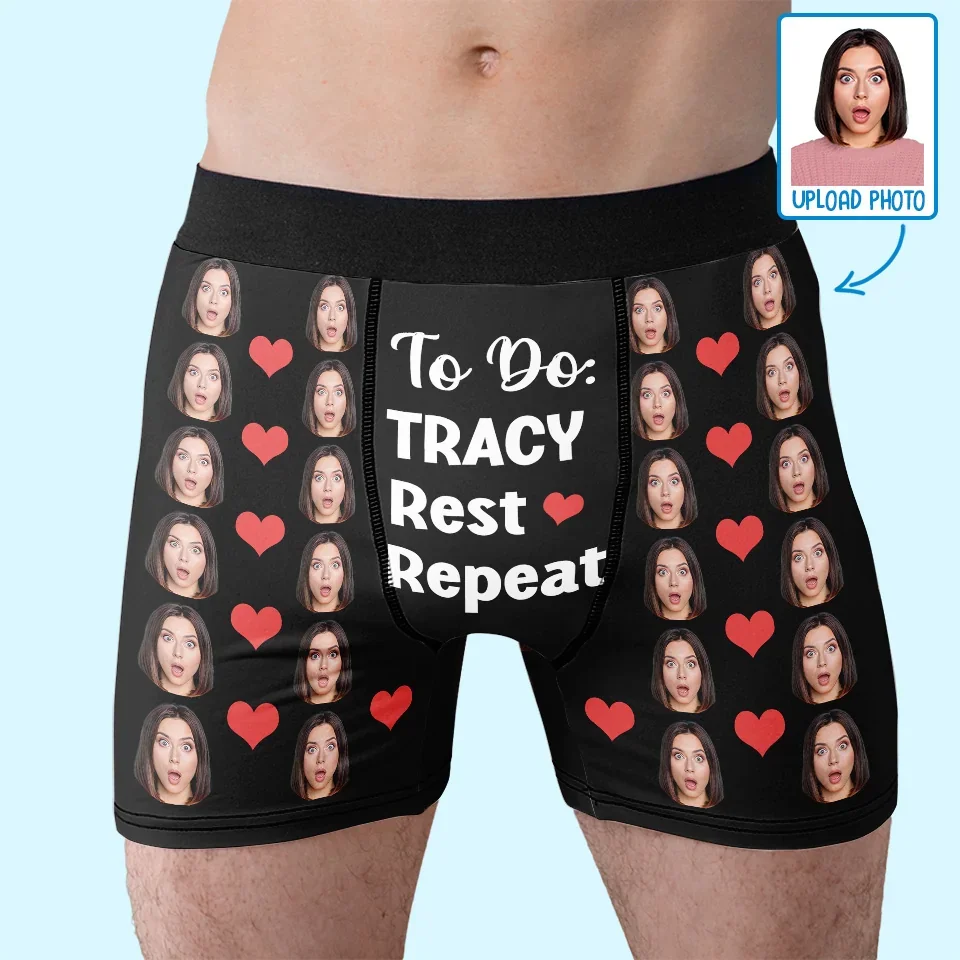 Custom Photo You’re The Reason I Believe In Love - Couple Personalized Custom Boxer Briefs, Men's Boxers - Gift For Husband Wife, Anniversary - Image 3