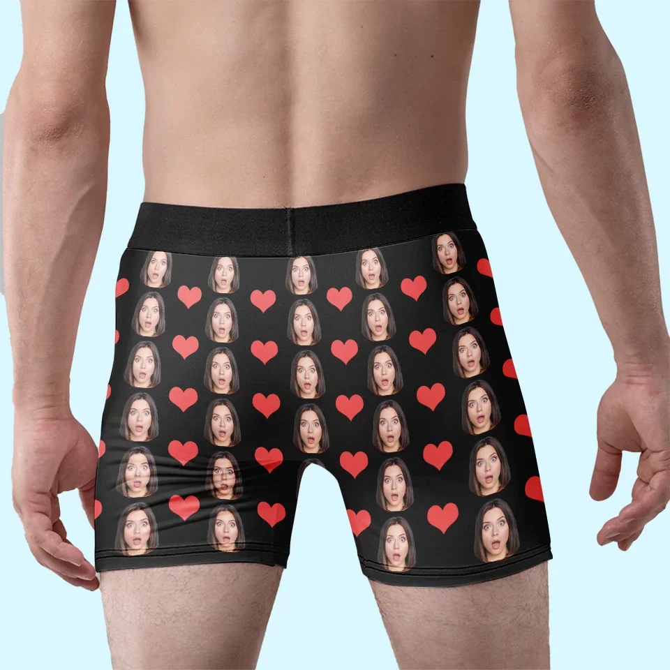 Custom Photo You’re The Reason I Believe In Love - Couple Personalized Custom Boxer Briefs, Men's Boxers - Gift For Husband Wife, Anniversary - Image 4