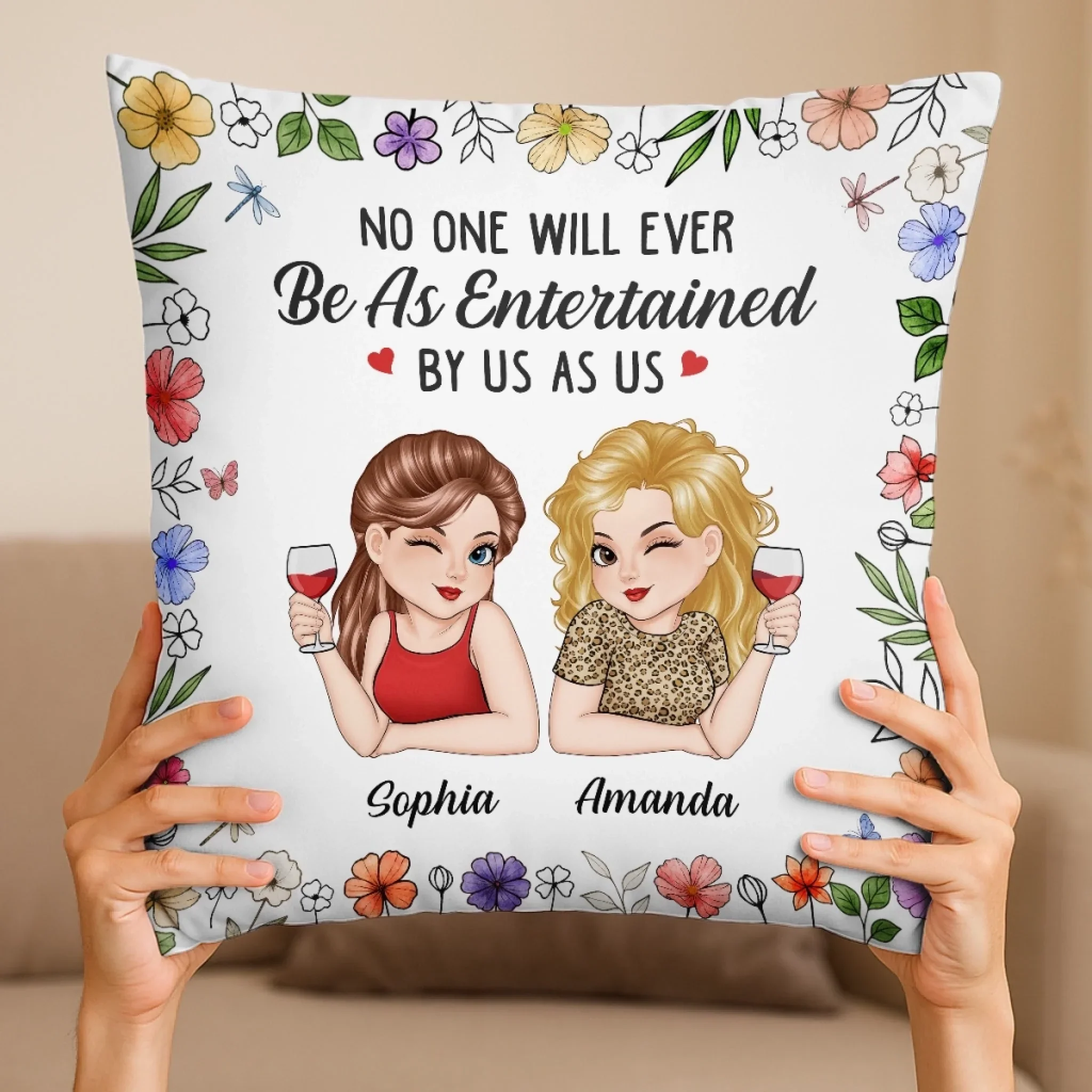 Custom Pillow - Personalized Best Friend Birthday Gifts For Women, Besties, Sisters, BFF - Zero Judgement, Only Refills - Image 4