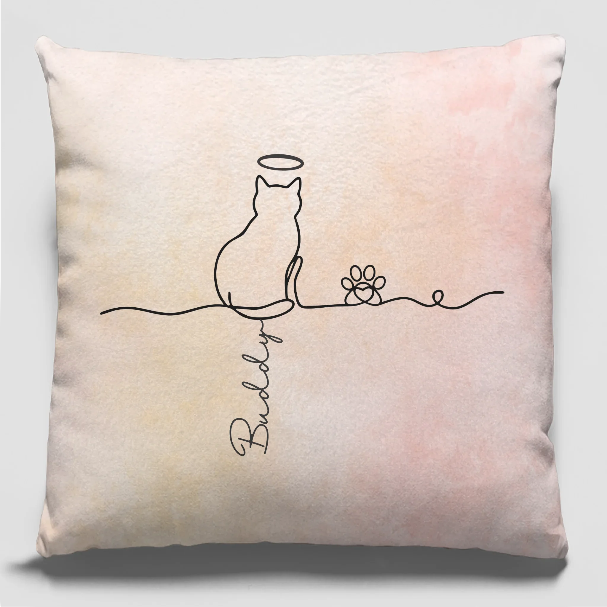Custom Pillow - Personalized Pet Memorial Sympathy Gifts For Cats - Minimalist Cats, Maximal love - Image 2