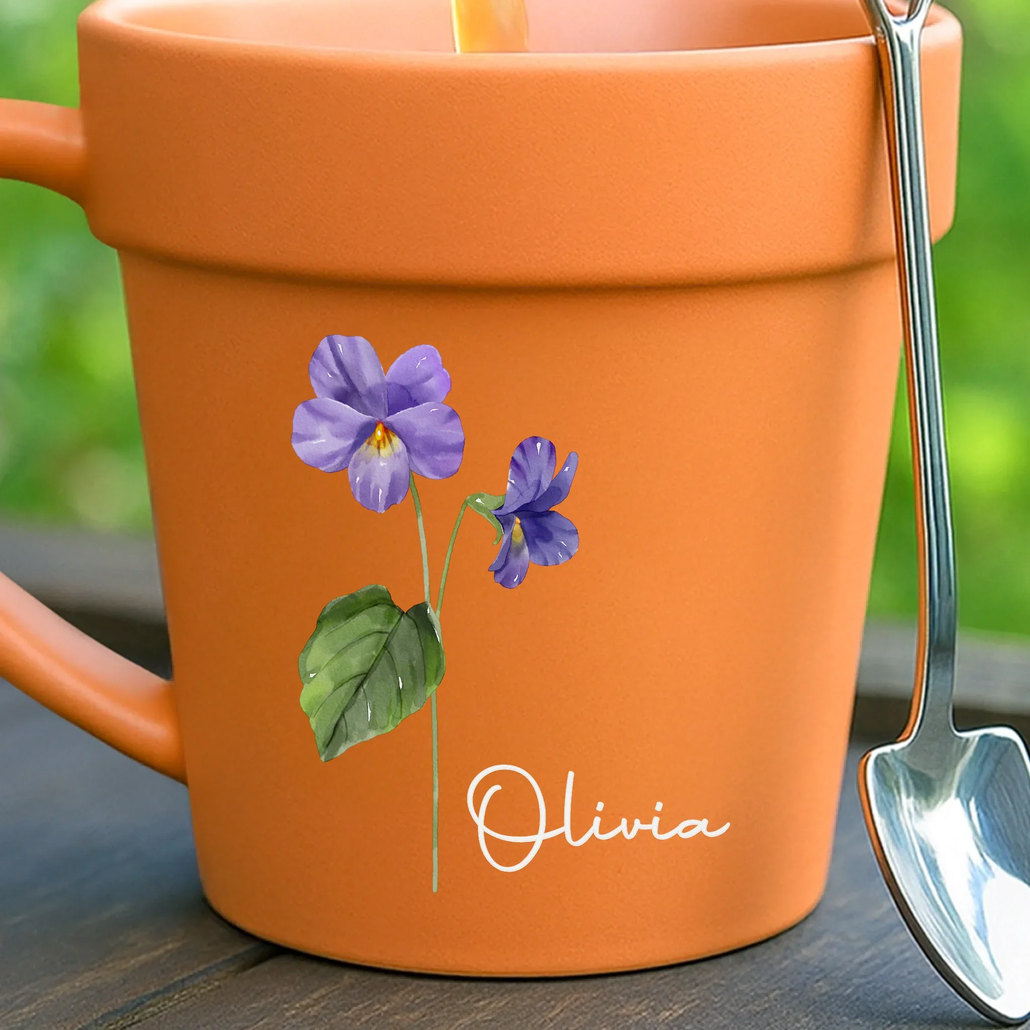 Custom Plant Pot Ceramic Mug - Personalized Garden Gifts For Gardeners, Best Friends, Family - Grow With Love - Flower Pot Mug - Image 2