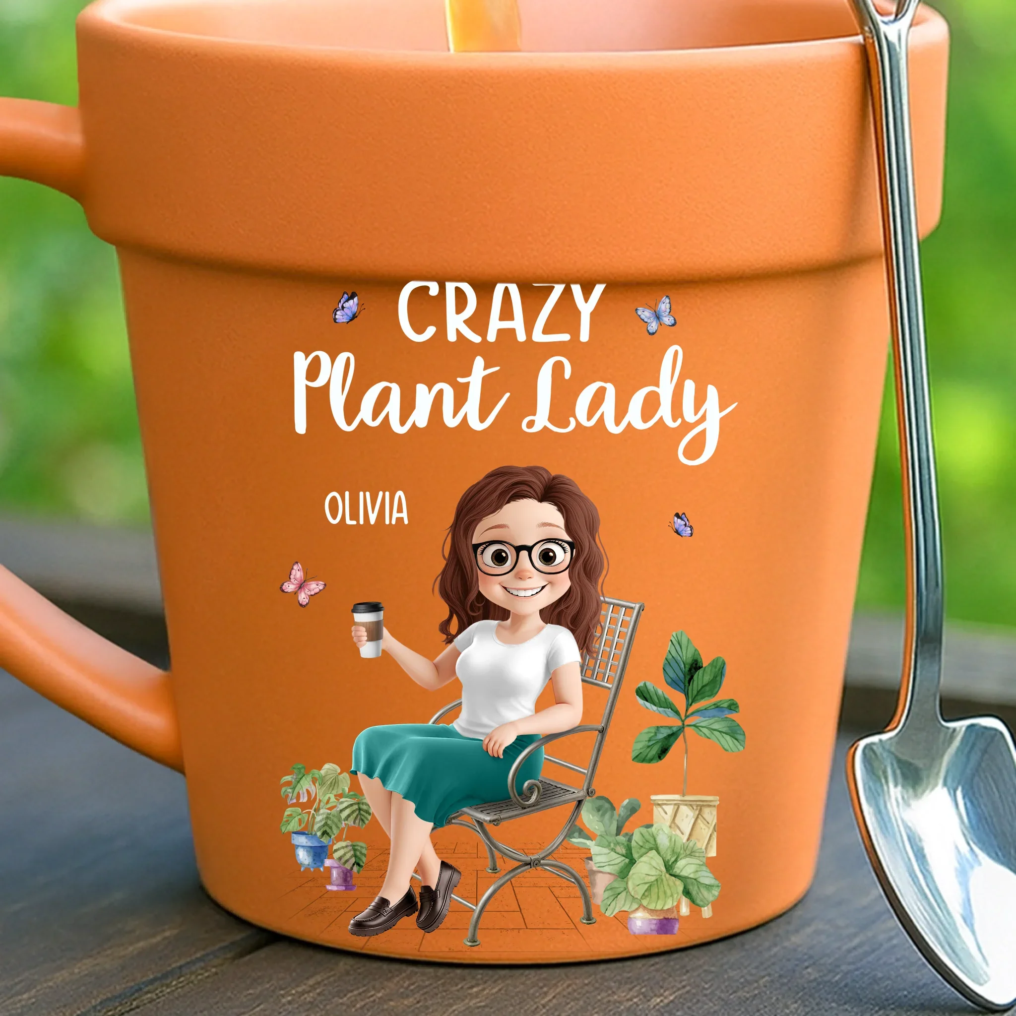 Custom Plant Pot Ceramic Mug - Personalized Garden Gifts For Gardeners - Digging Deep, Growing Joy - Flower Pot Mug - Image 2