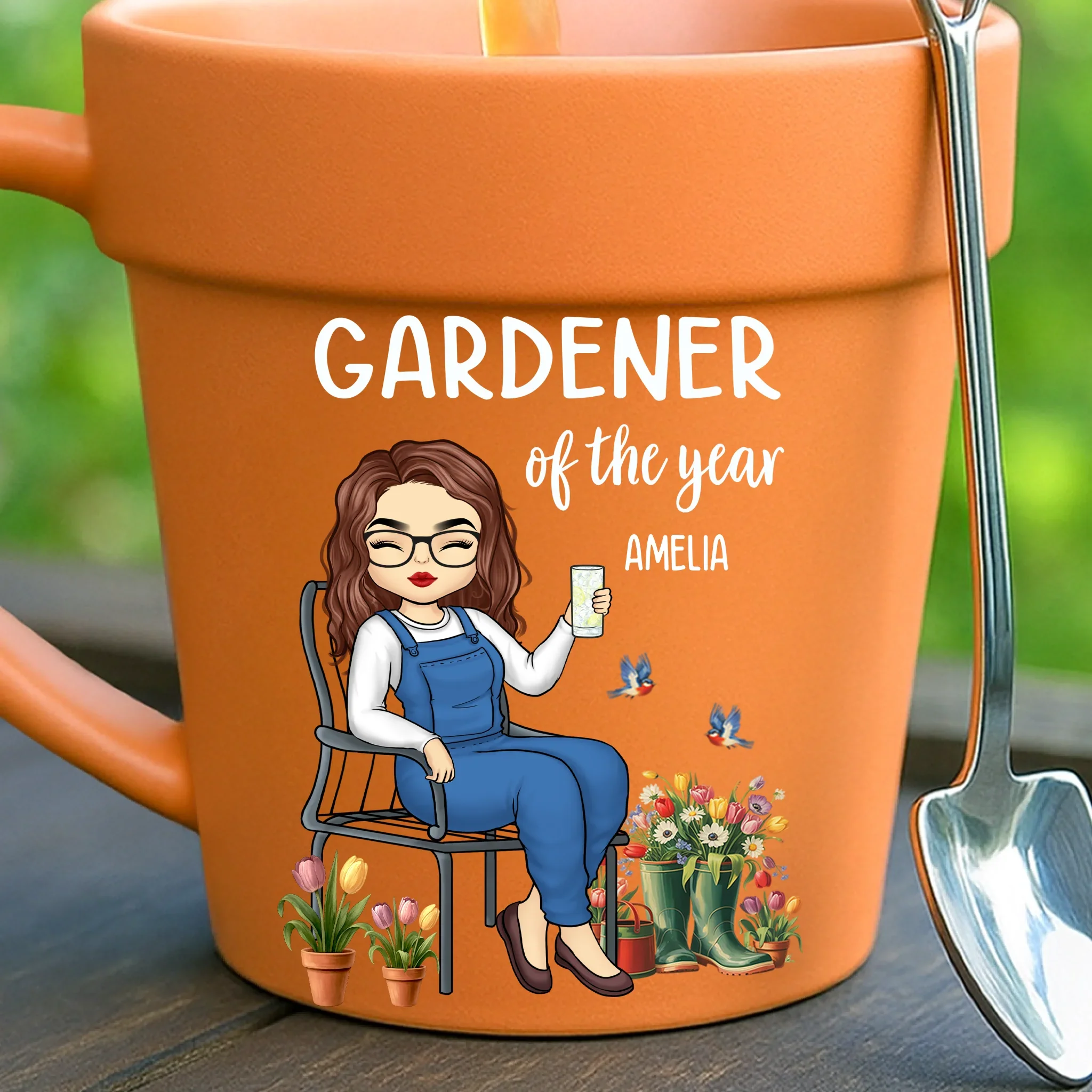 Custom Plant Pot Ceramic Mug - Personalized Garden Gifts For Gardeners - Soul Restoration In Every Garden -  Flower Pot Mug - Image 2