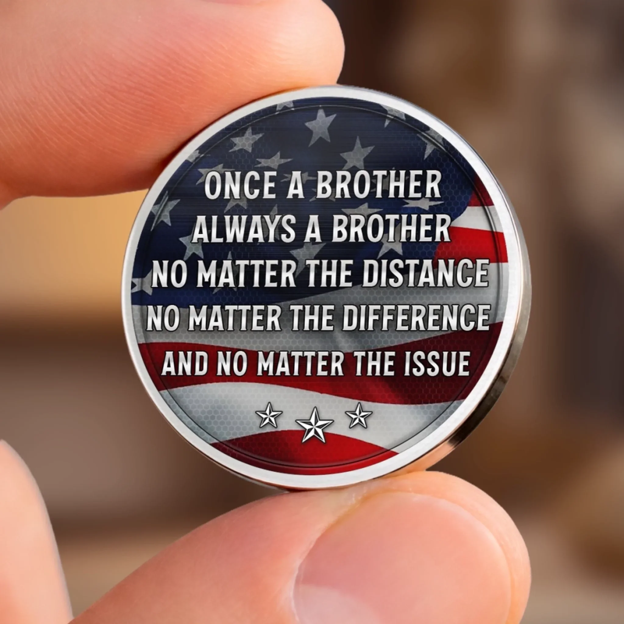 Custom Pocket Hug - Personalized America 250th Anniversary Gifts For Brother - Brotherhood That Never Breaks - Image 7