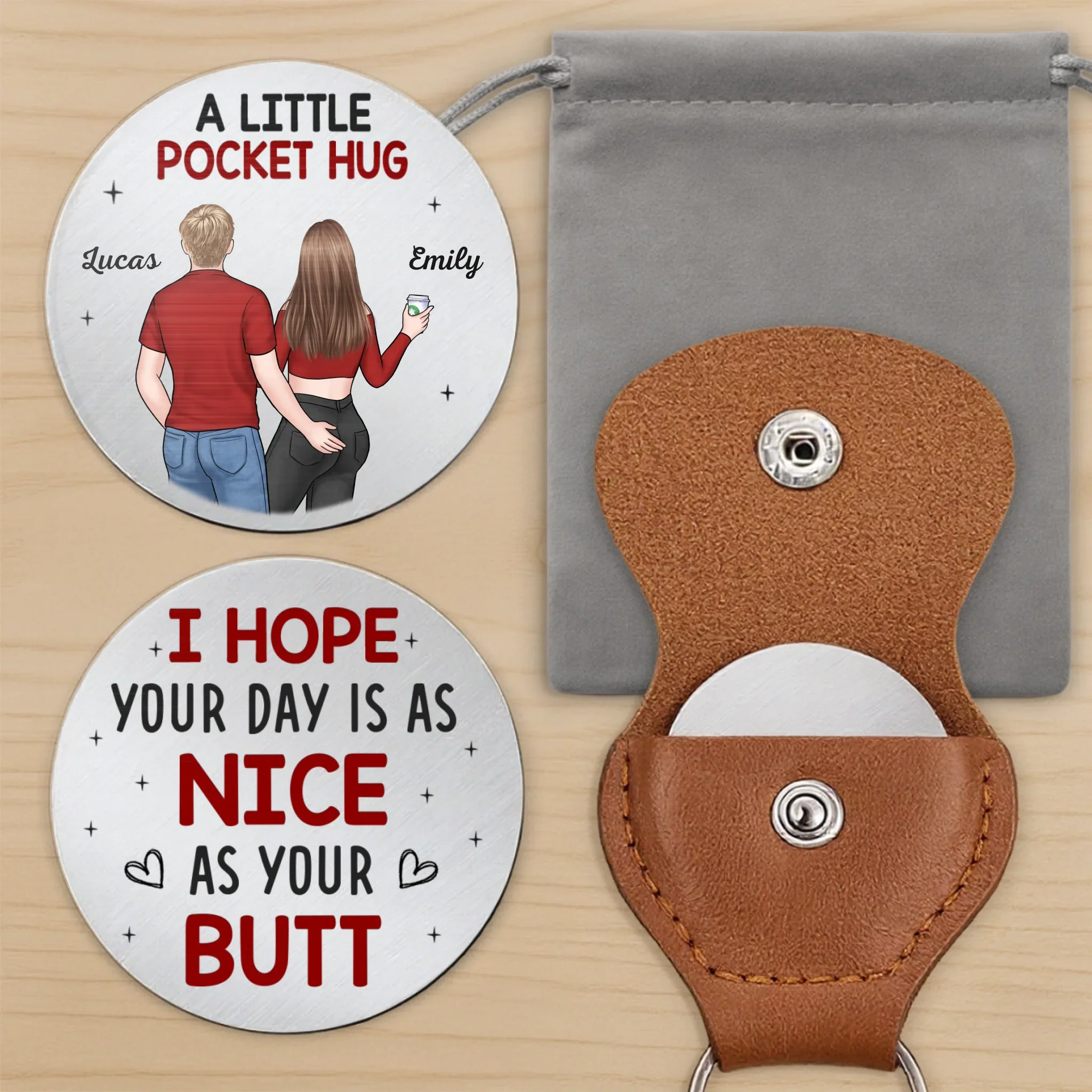 Custom Pocket Hug - Personalized Anniversary Christmas Wedding Gifts For Husband And Wife, Him And Her - A Daily Dose Of Love - Image 7
