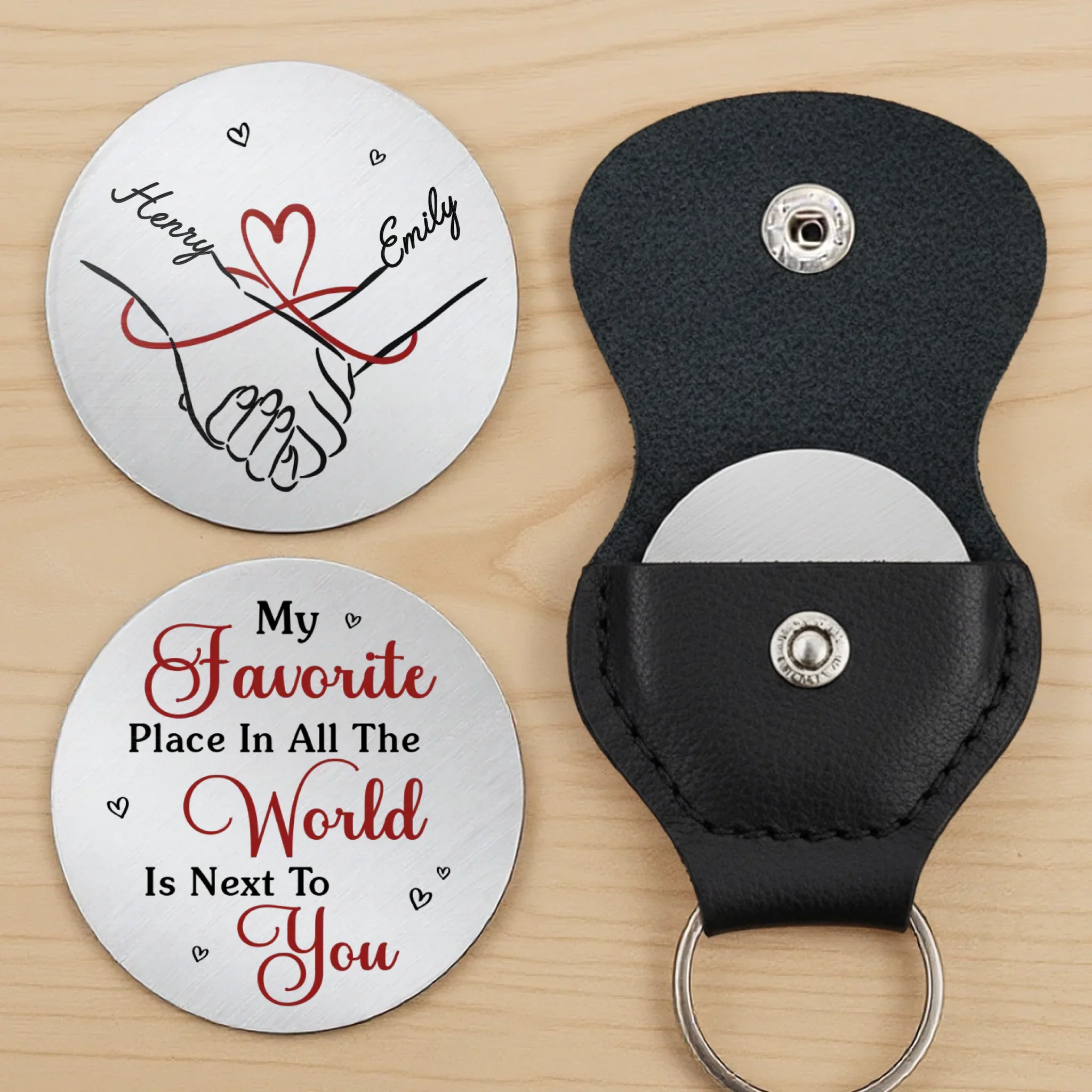 Custom Pocket Hug - Personalized Anniversary Wedding Gifts For Husband And Wife, Him And Her - Love Grows Quietly With Us - Image 3