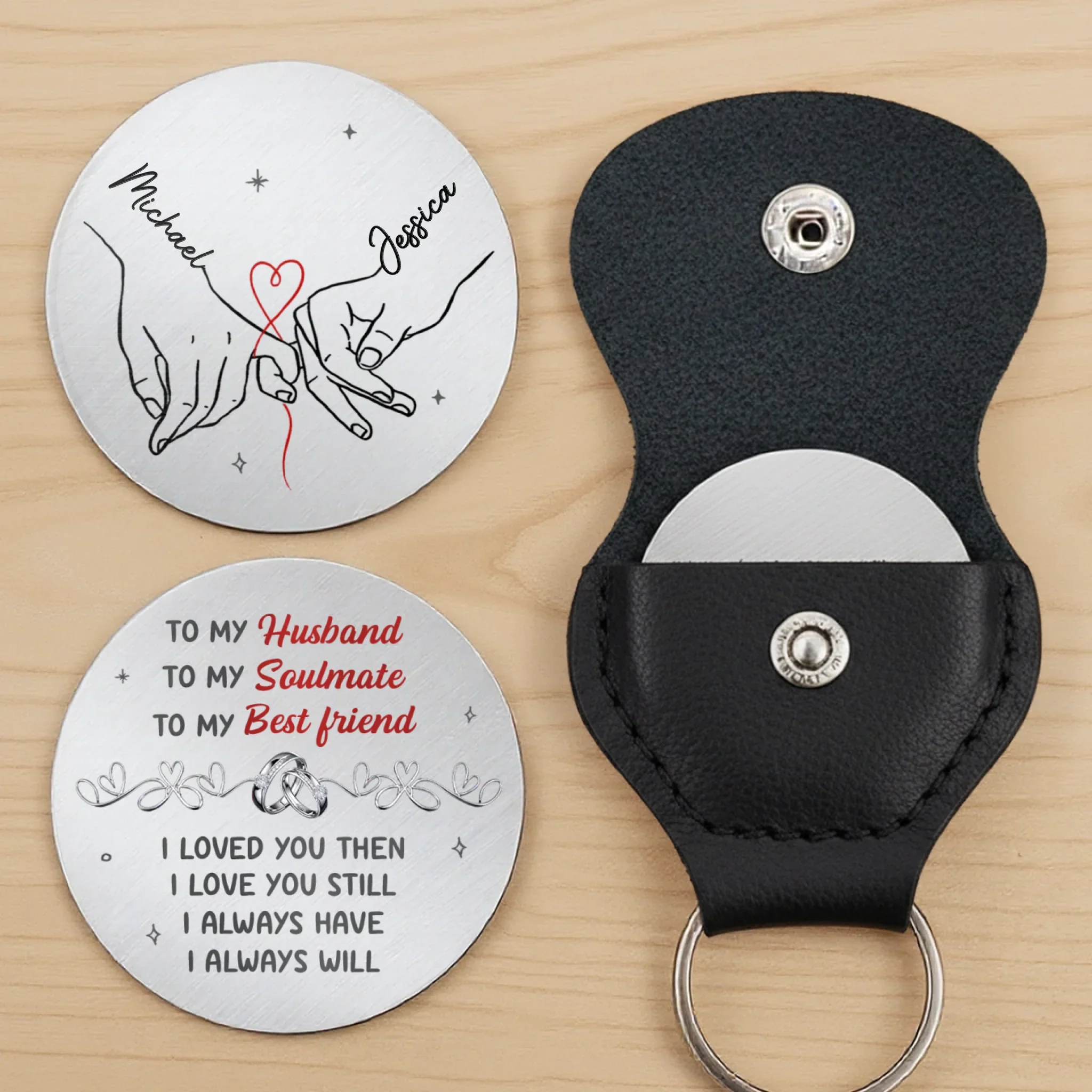 Custom Pocket Hug - Personalized Anniversary Wedding Gifts For Husband And Wife, Him And Her - My Heart Is Yours - Image 3