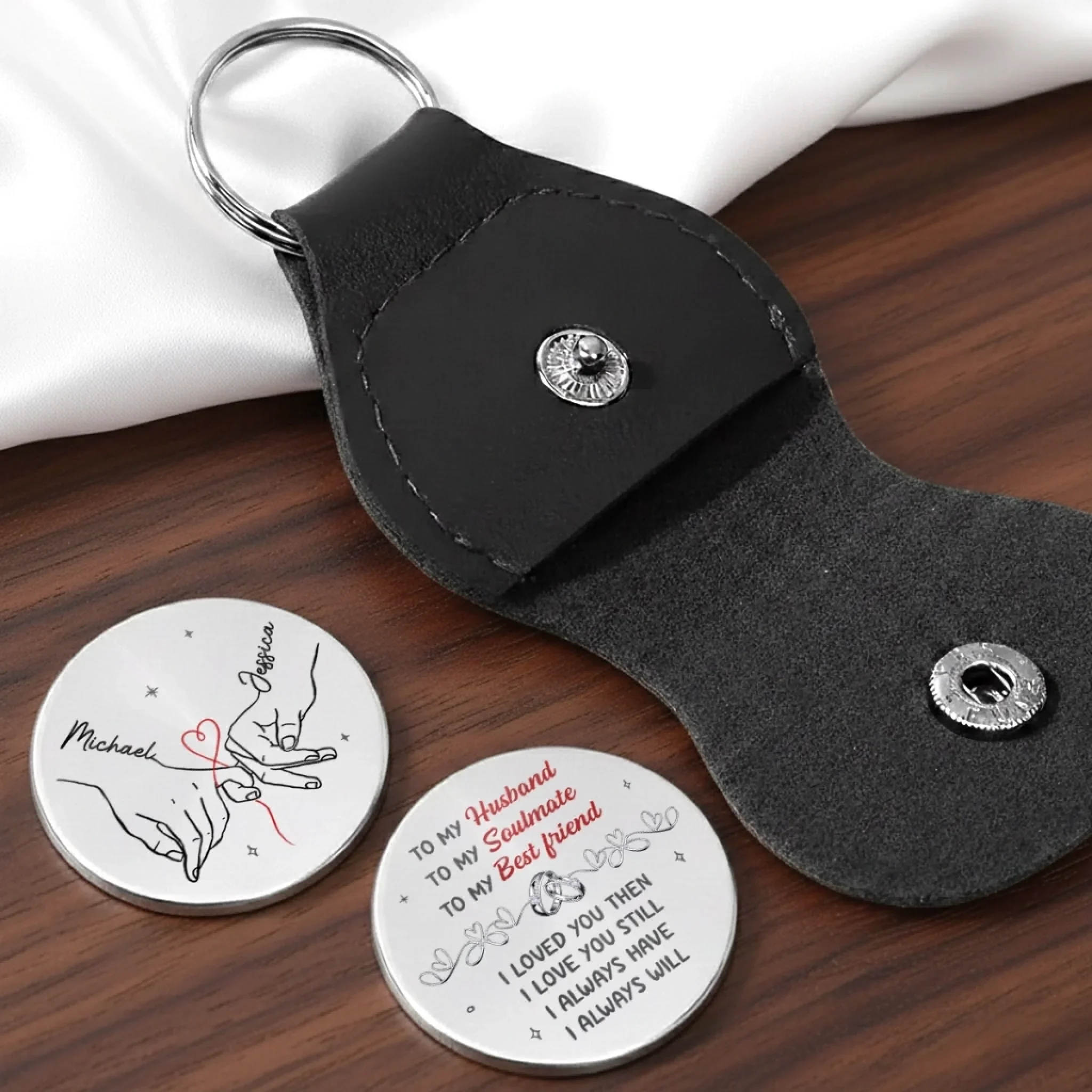 Custom Pocket Hug - Personalized Anniversary Wedding Gifts For Husband And Wife, Him And Her - My Heart Is Yours - Image 5
