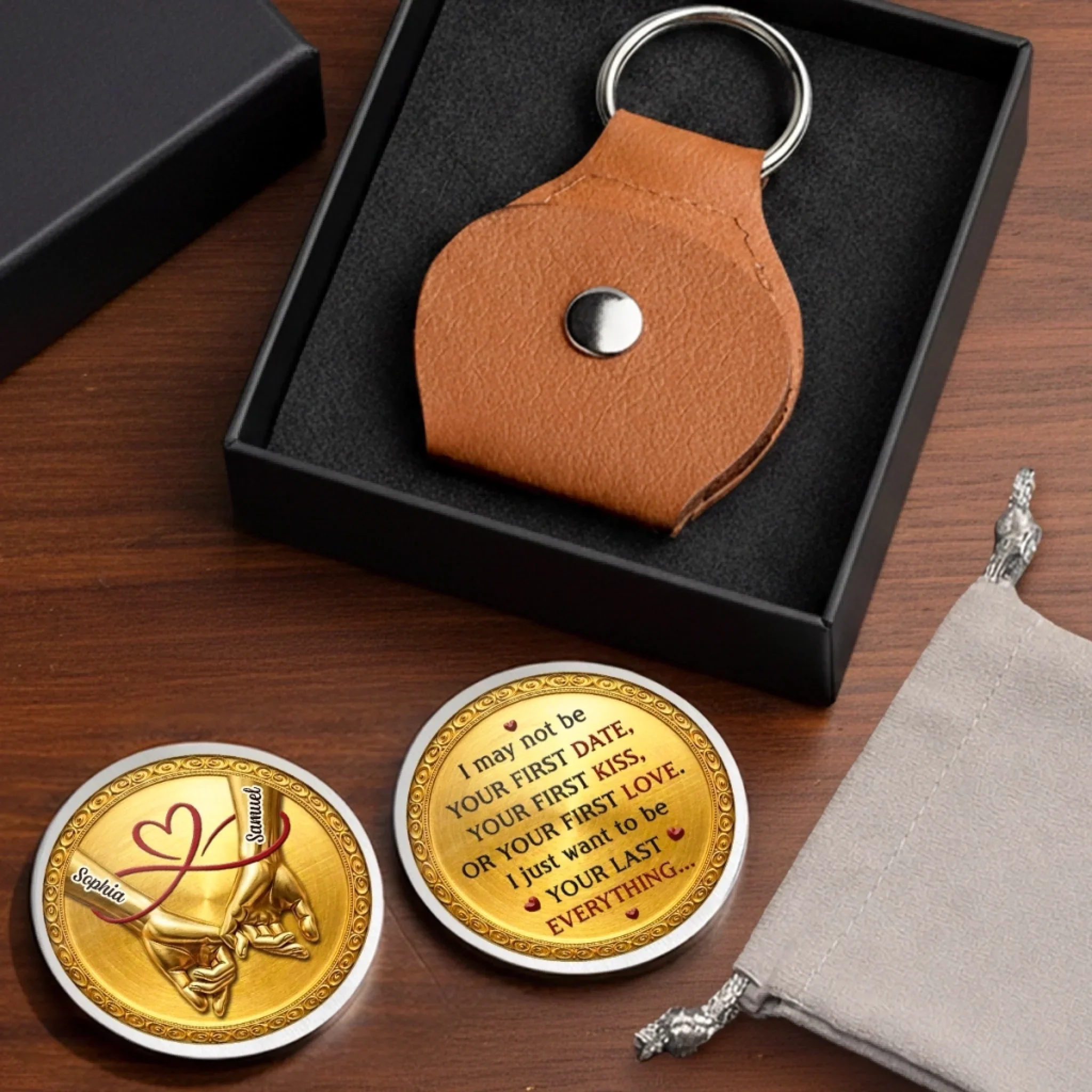 Custom Pocket Hug - Personalized Anniversary Wedding Gifts For Husband And Wife, Him And Her - My Wife My Forever - Image 4