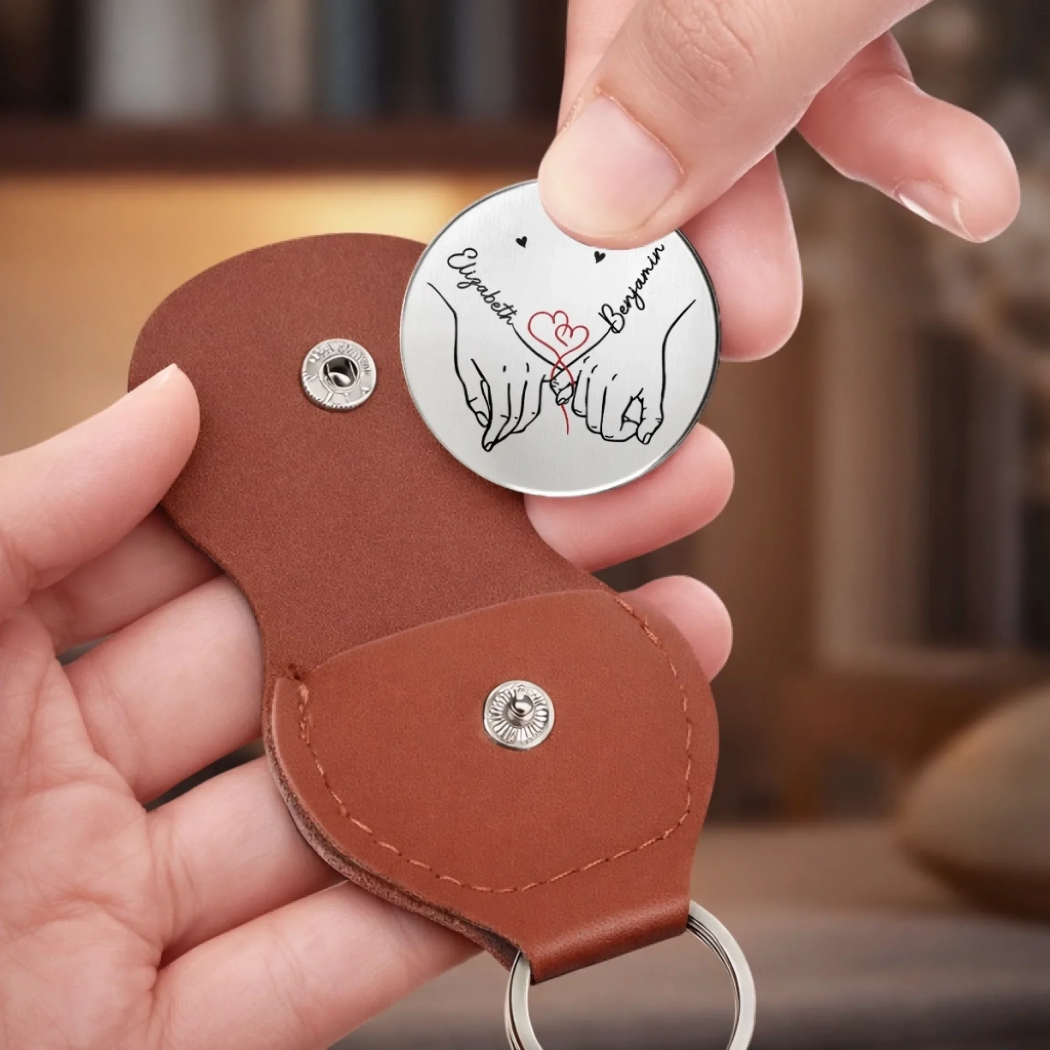 Custom Pocket Hug - Personalized Anniversary Wedding Gifts For Husband And Wife, Him And Her - Sent With Love - Image 6