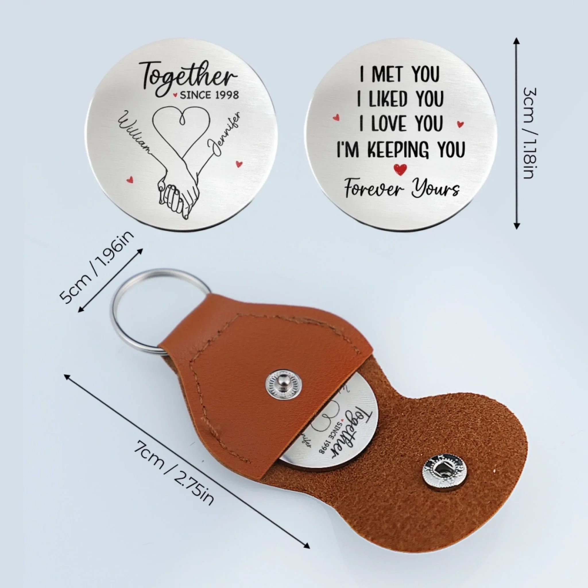 Custom Pocket Hug - Personalized Anniversary Wedding Gifts For Husband And Wife, Him And Her - We Build Joy Daily - Image 6