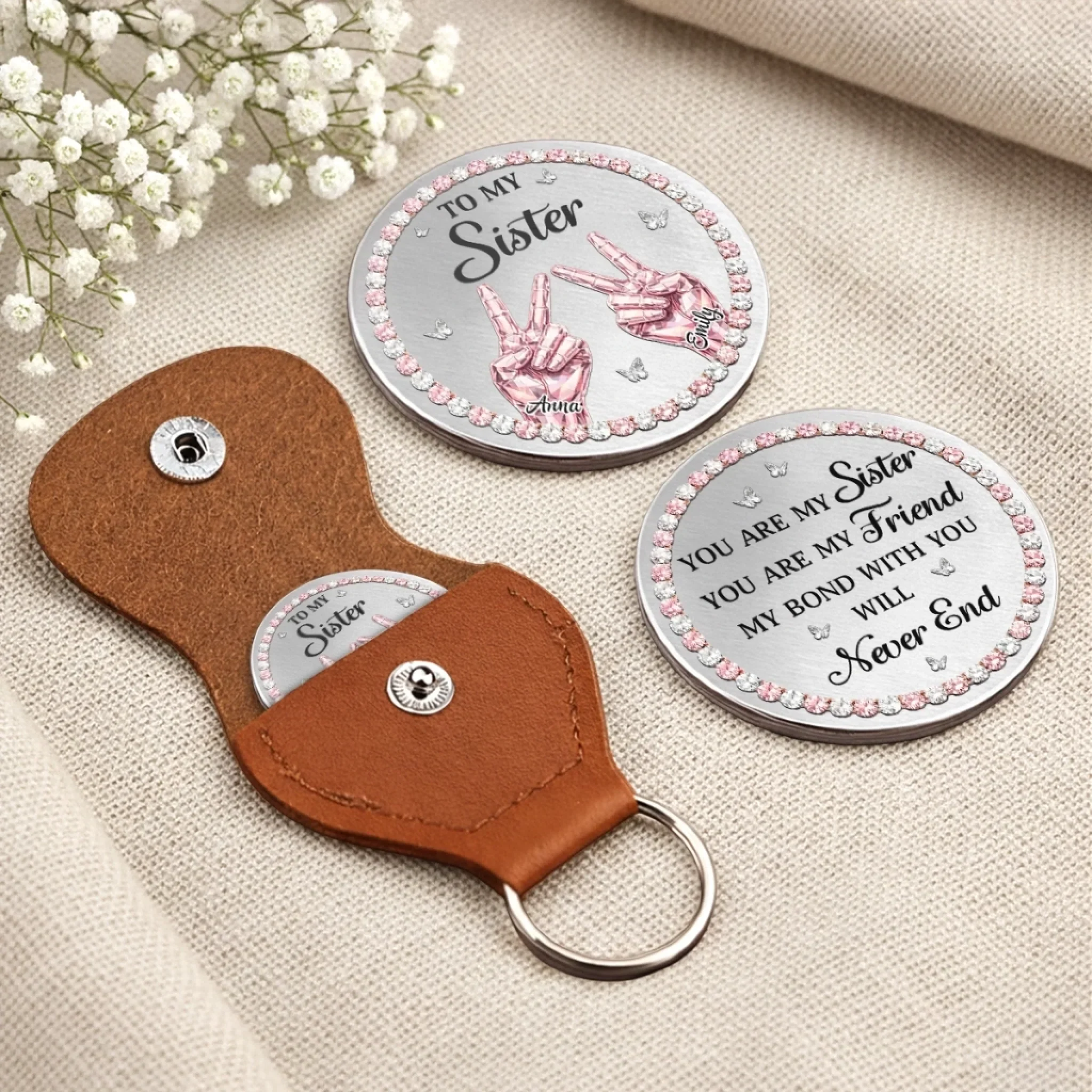 Custom Pocket Hug - Personalized Best Friend Birthday Gifts For Women, Besties, Sisters, BFF - A Bond That Never Ends - Image 7