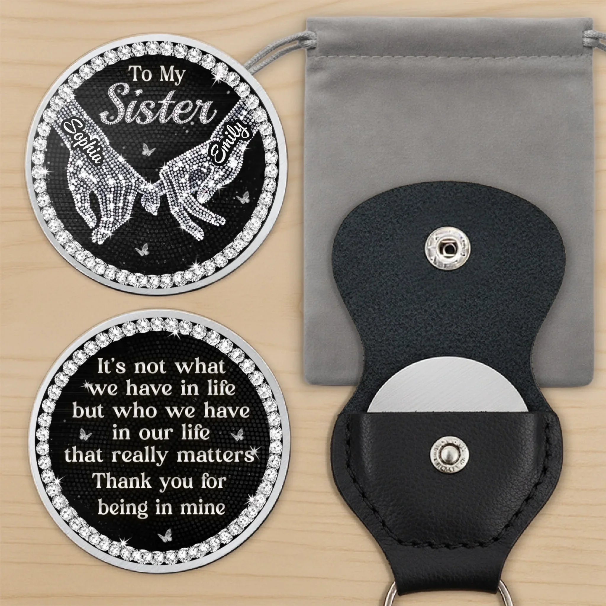 Custom Pocket Hug - Personalized Best Friend Birthday Gifts For Women, Besties, Sisters, BFF - A Friendship Called Sisterhood - Image 6