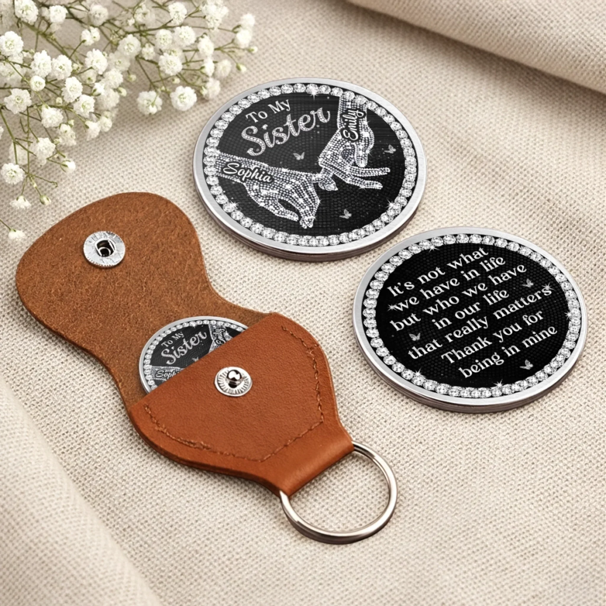 Custom Pocket Hug - Personalized Best Friend Birthday Gifts For Women, Besties, Sisters, BFF - A Friendship Called Sisterhood - Image 7