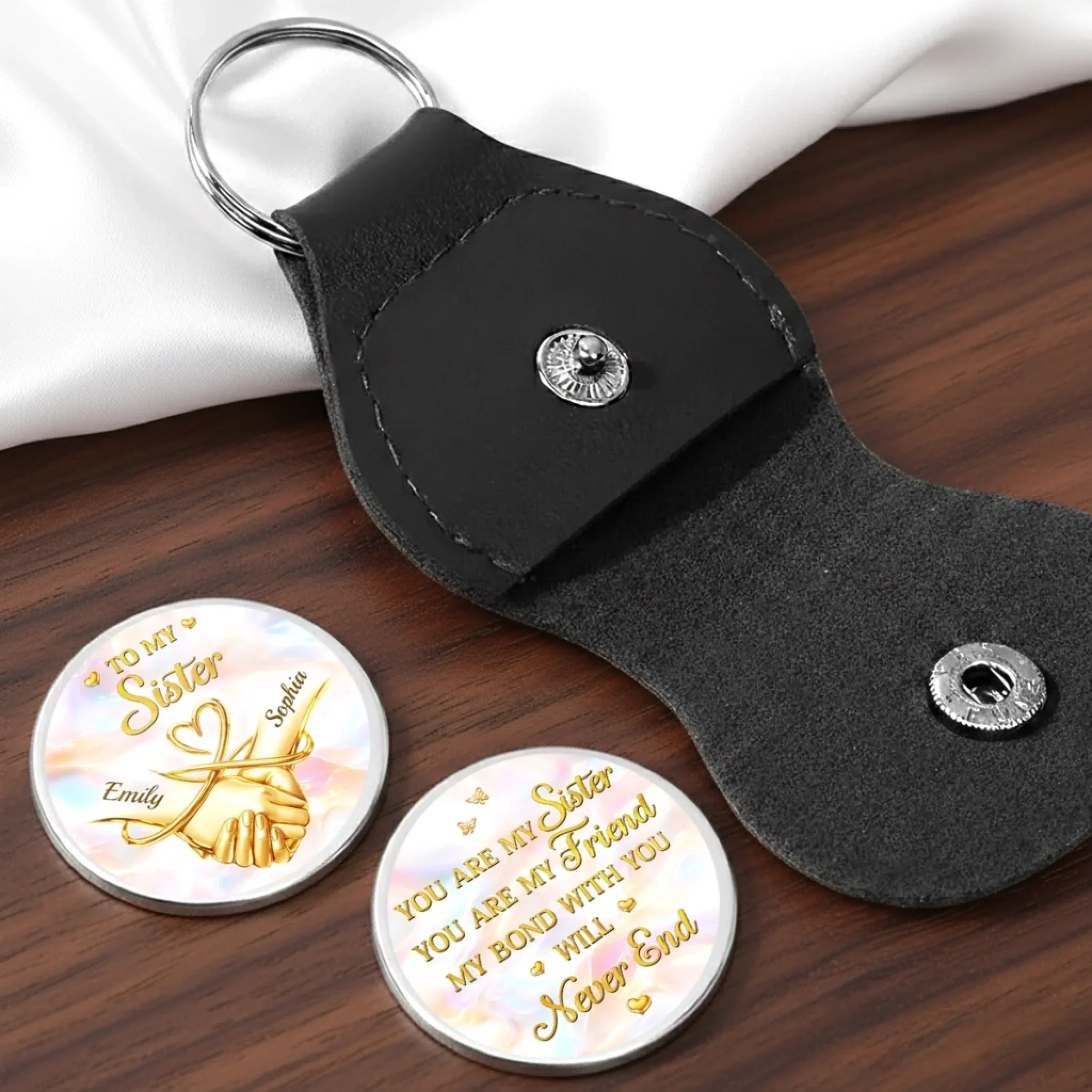 Custom Pocket Hug - Personalized Best Friend Birthday Gifts For Women, Besties, Sisters, BFF - Lucky To Have You - Image 8