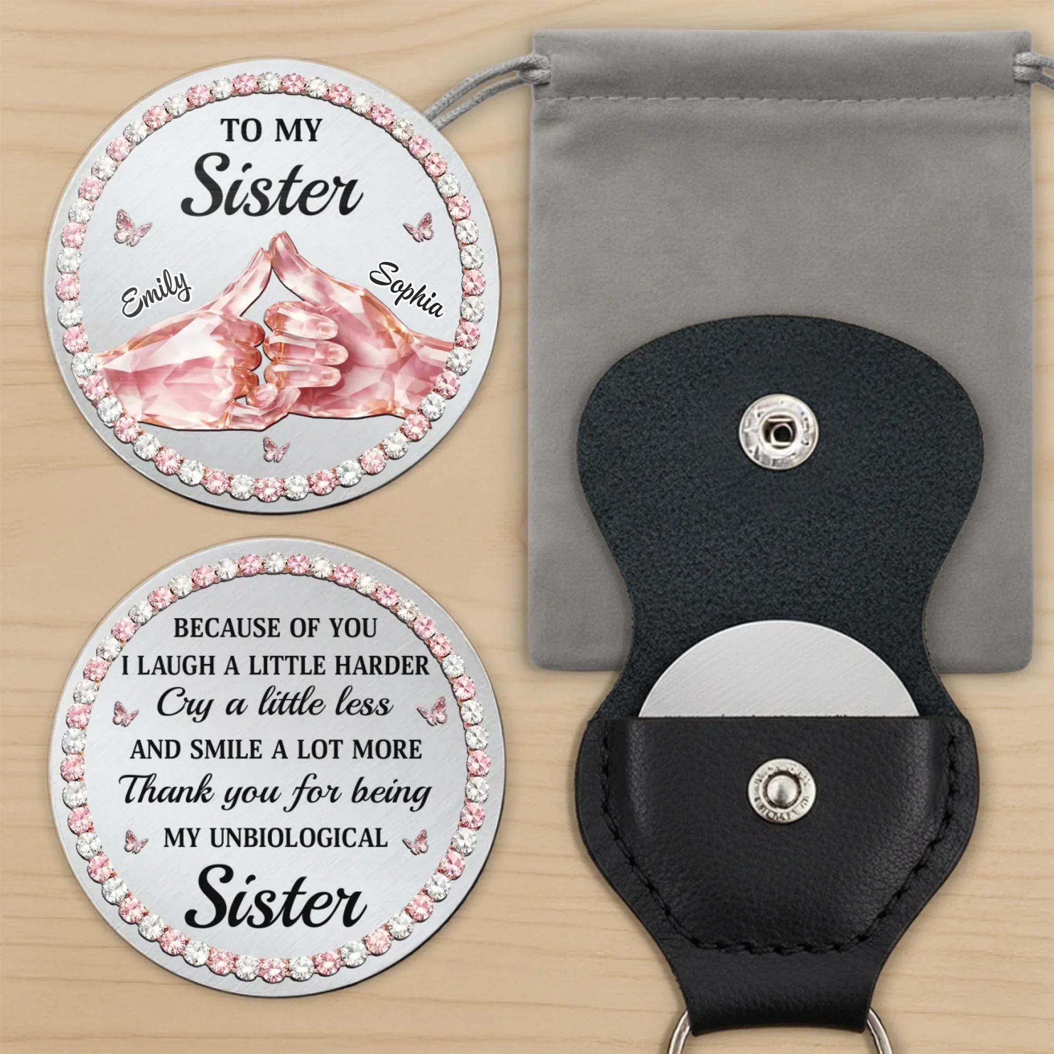 Custom Pocket Hug - Personalized Best Friend Birthday Gifts For Women, Besties, Sisters, BFF - Real Friendship Never Fades - Image 6