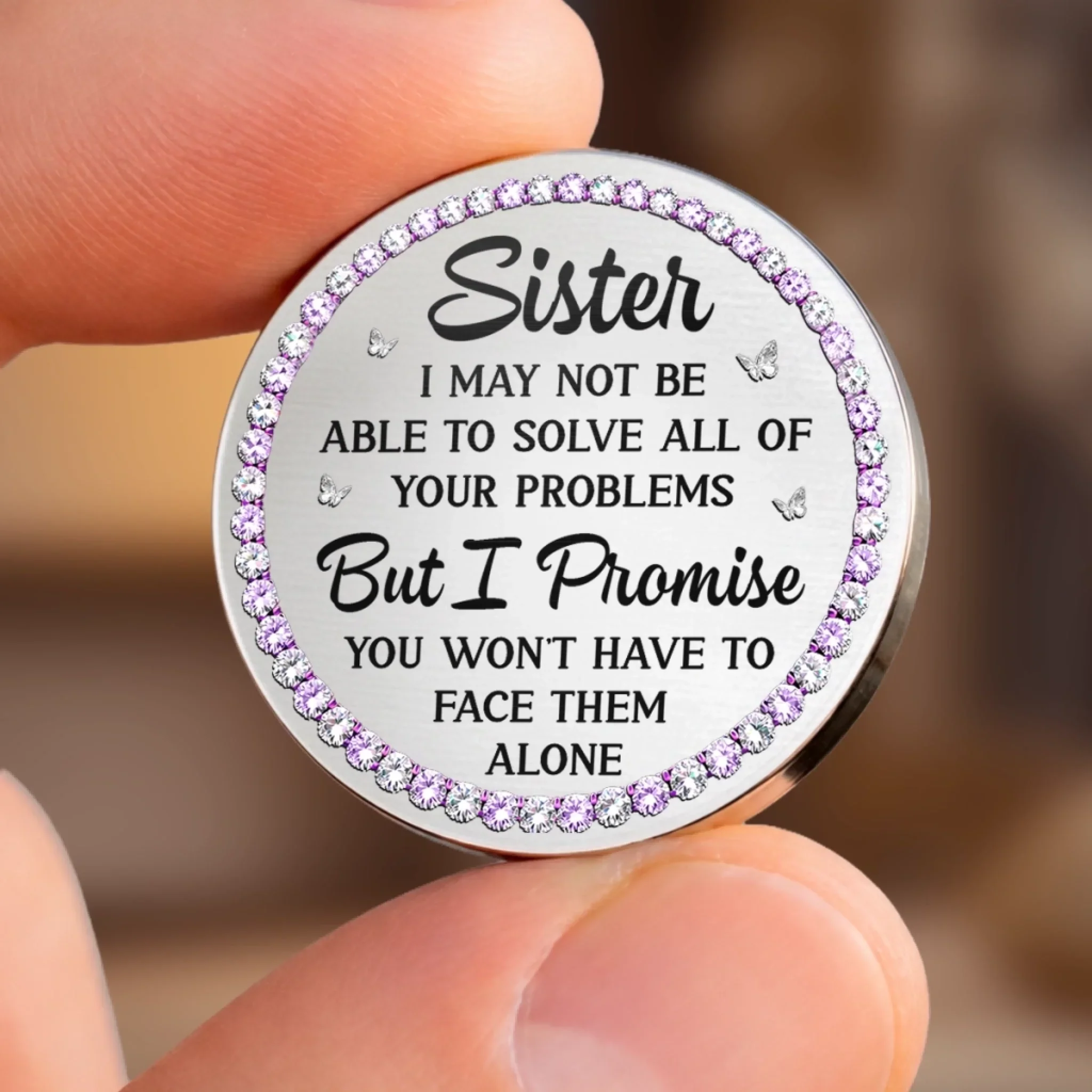 Custom Pocket Hug - Personalized Best Friend Birthday Gifts For Women, Besties, Sisters, BFF - Ride Or Die Sister - Image 7