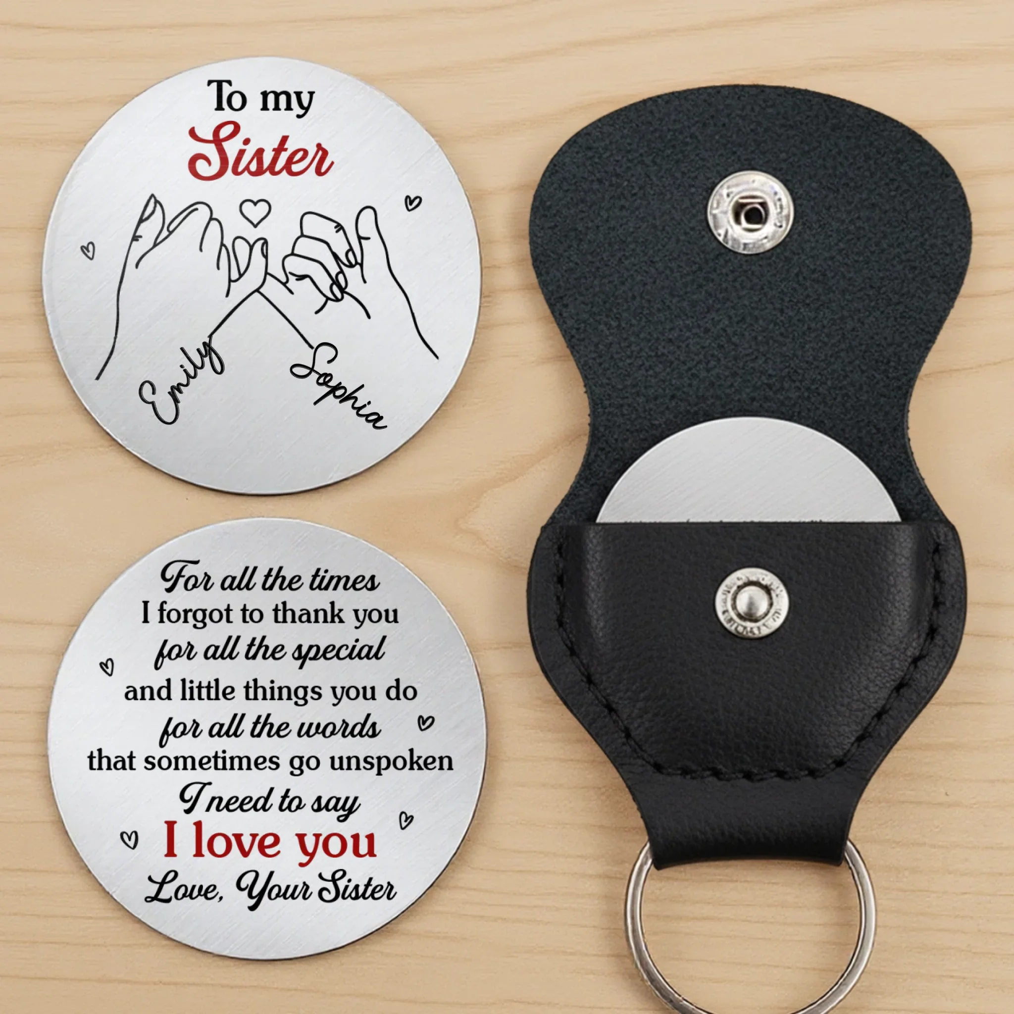 Custom Pocket Hug - Personalized Best Friend Birthday Gifts For Women, Besties, Sisters, BFF - Sister My Forever Friend - Image 3
