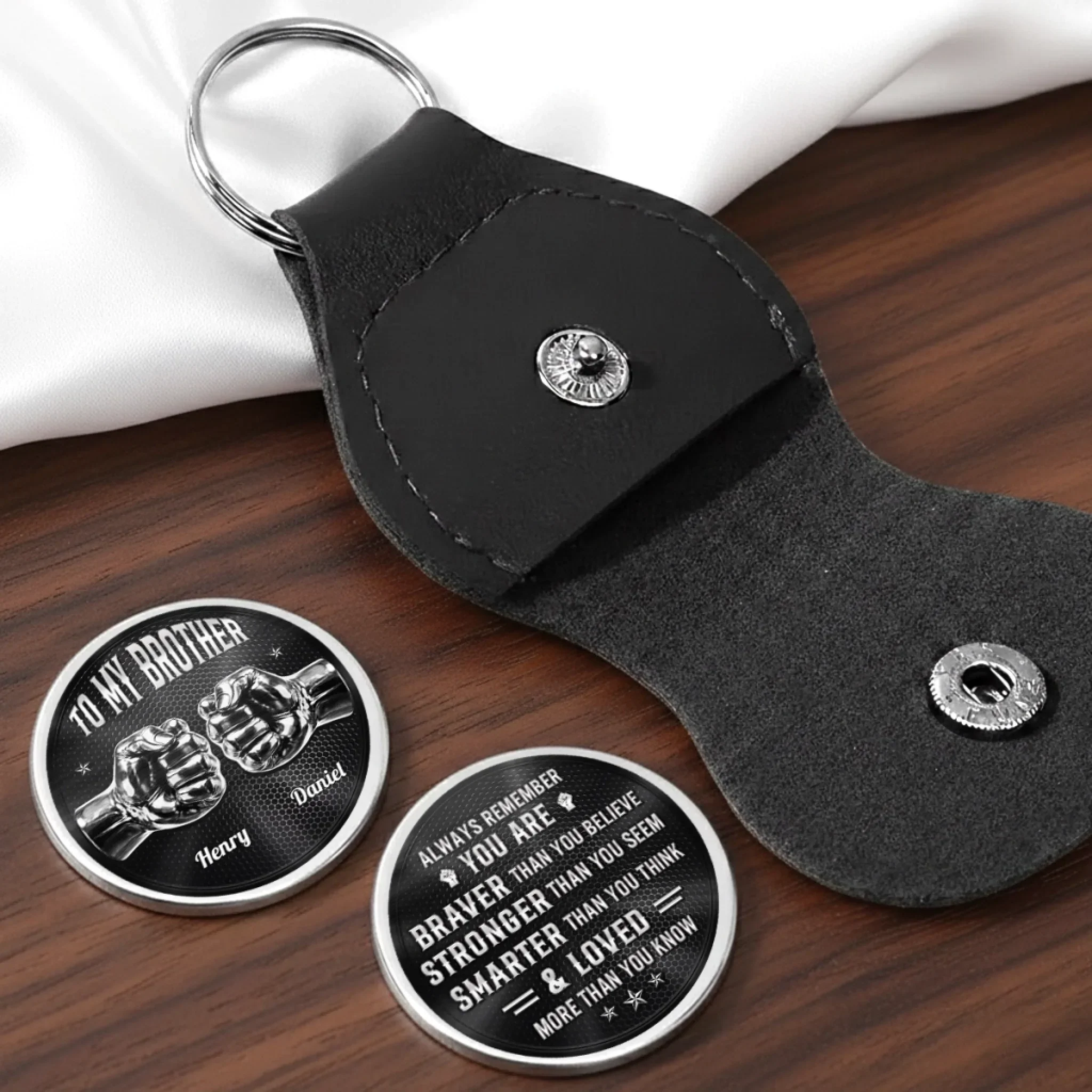Custom Pocket Hug - Personalized Birthday Gifts For Brother - Always Brothers No Matter What - Image 6