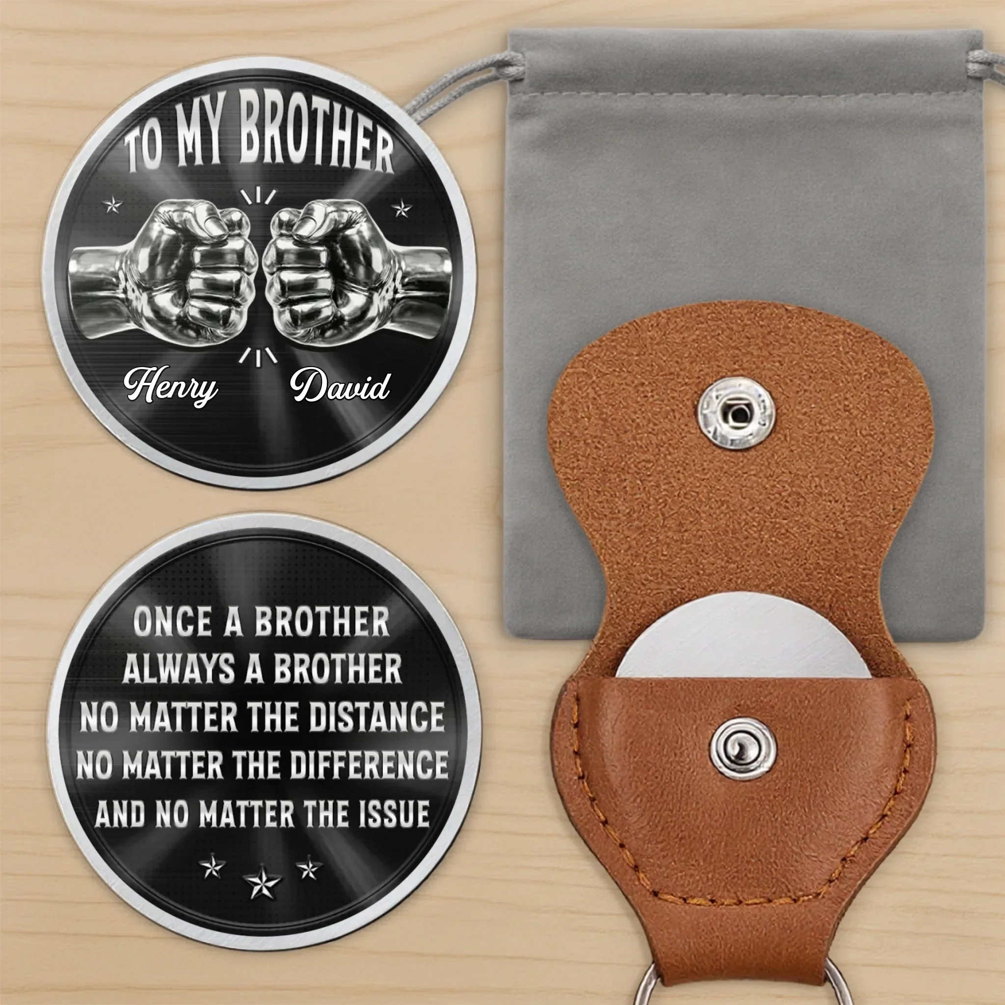 Custom Pocket Hug - Personalized Birthday Gifts For Brother - Always Got Your Back - Image 12
