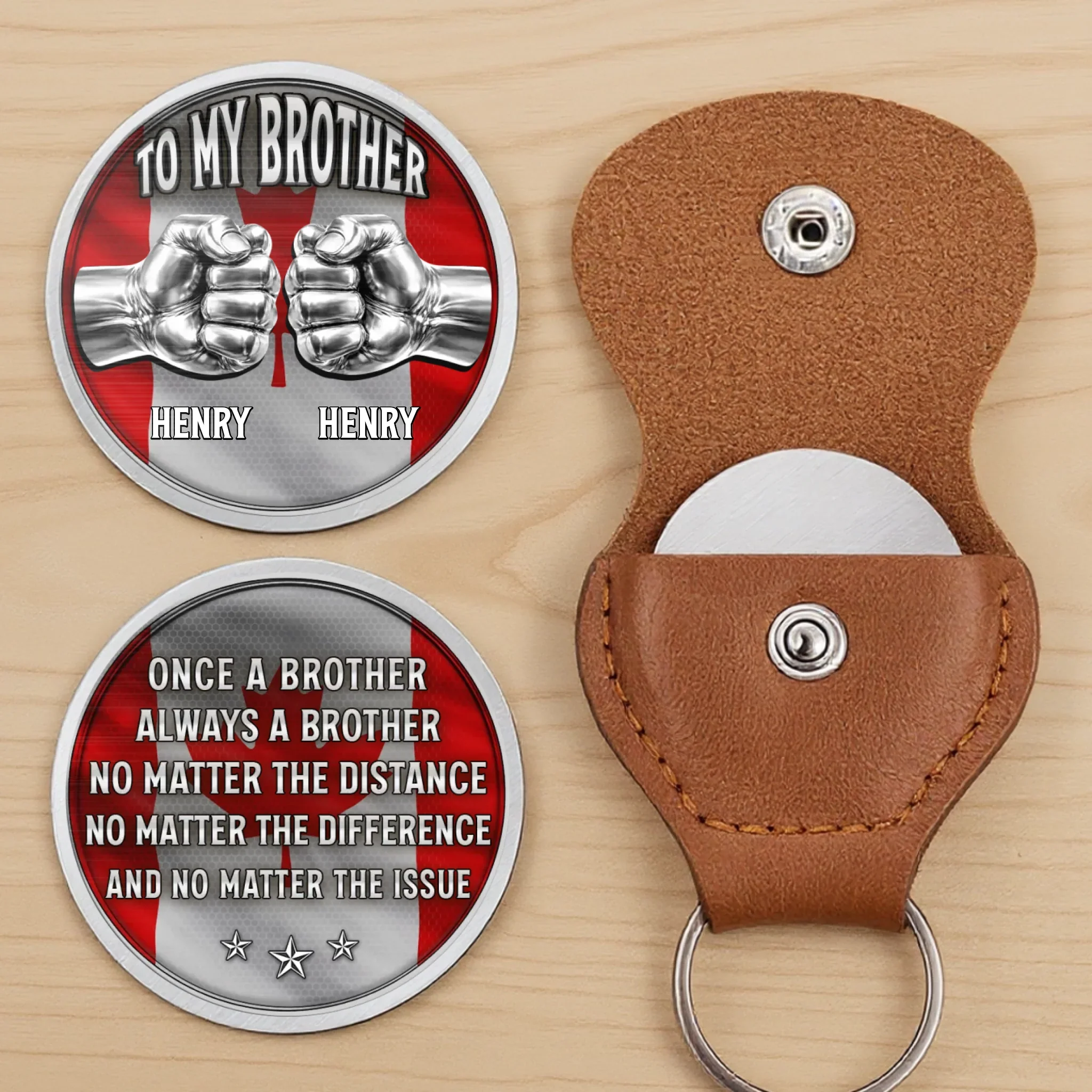 Custom Pocket Hug - Personalized Birthday Gifts For Brother - Always My Brother No Matter The Issue - Image 4
