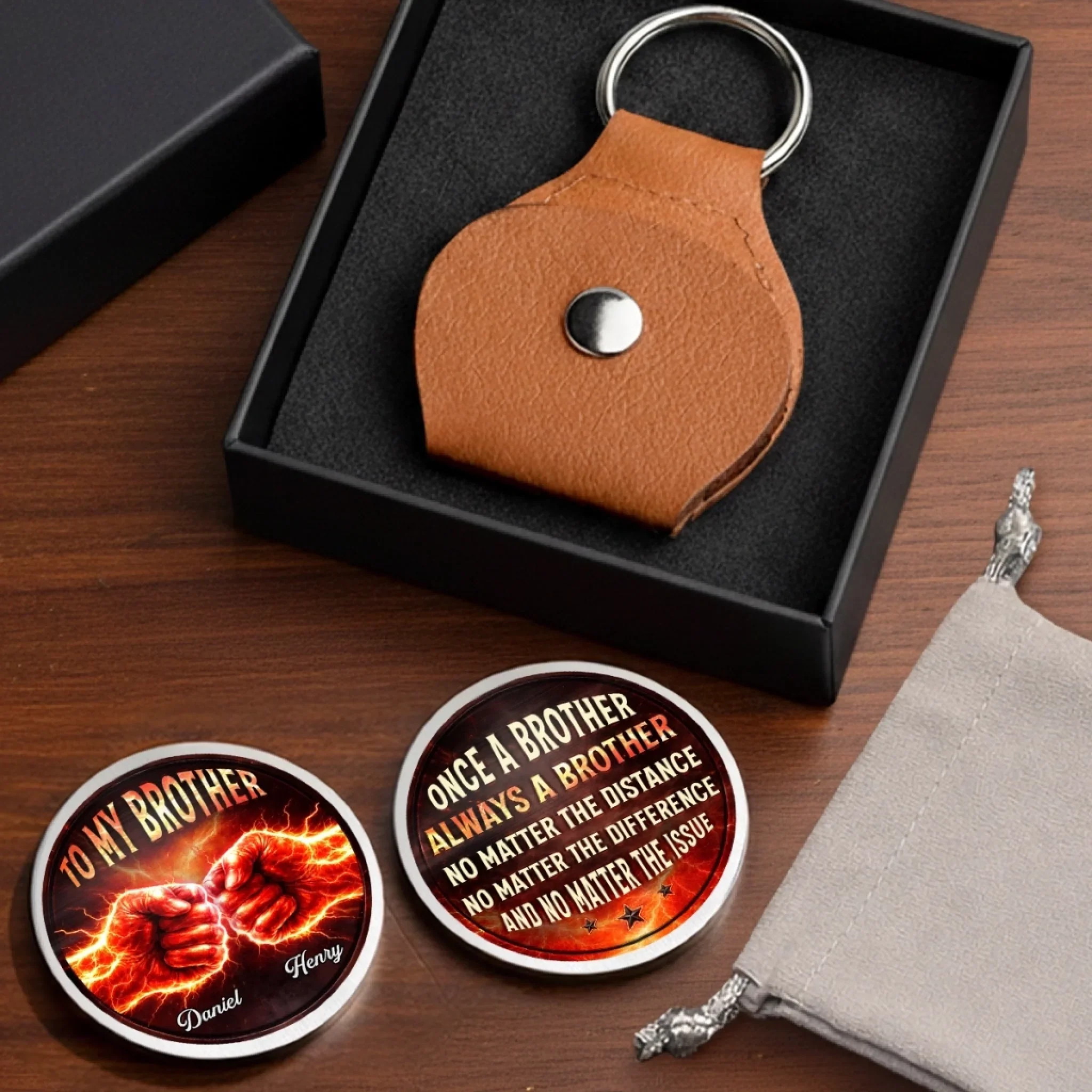 Custom Pocket Hug - Personalized Birthday Gifts For Brother - Brothers Beyond Blood - Image 11