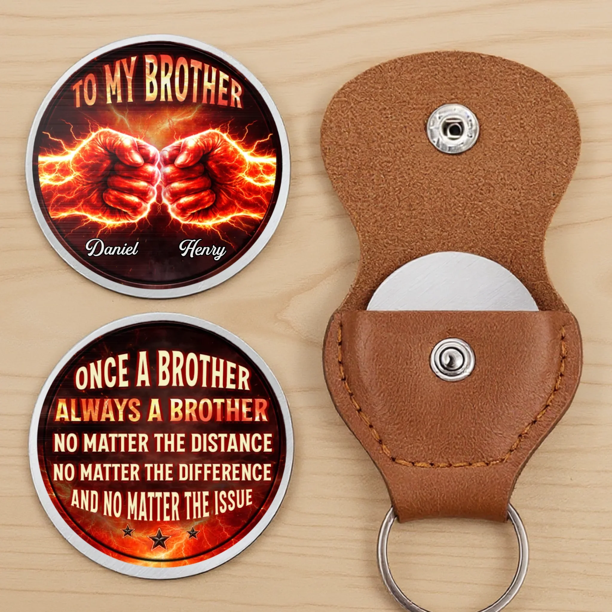 Custom Pocket Hug - Personalized Birthday Gifts For Brother - Brothers Beyond Blood - Image 3