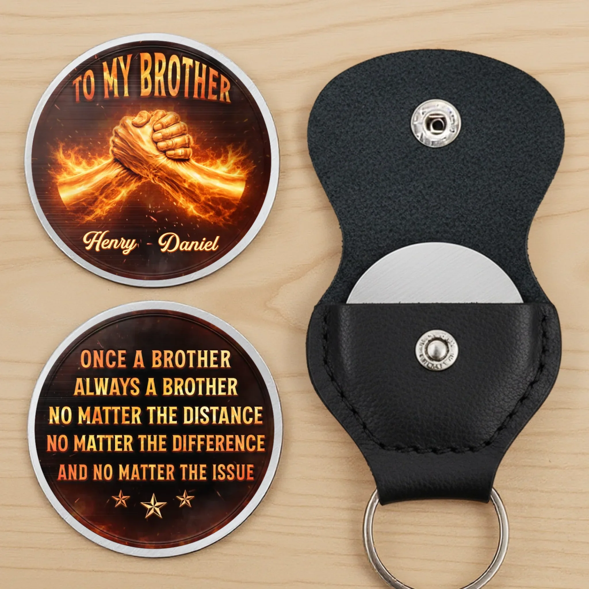 Custom Pocket Hug - Personalized Birthday Gifts For Brother - Brothers Bound For Life - Image 4