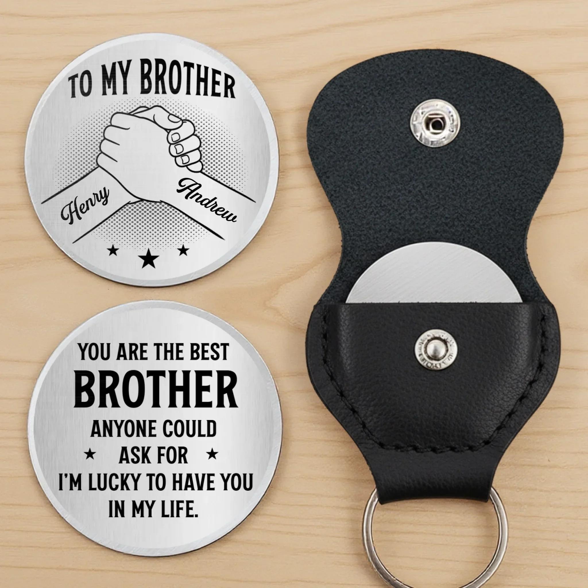 Custom Pocket Hug - Personalized Birthday Gifts For Brother - Brothers Built On Loyalty - Image 3