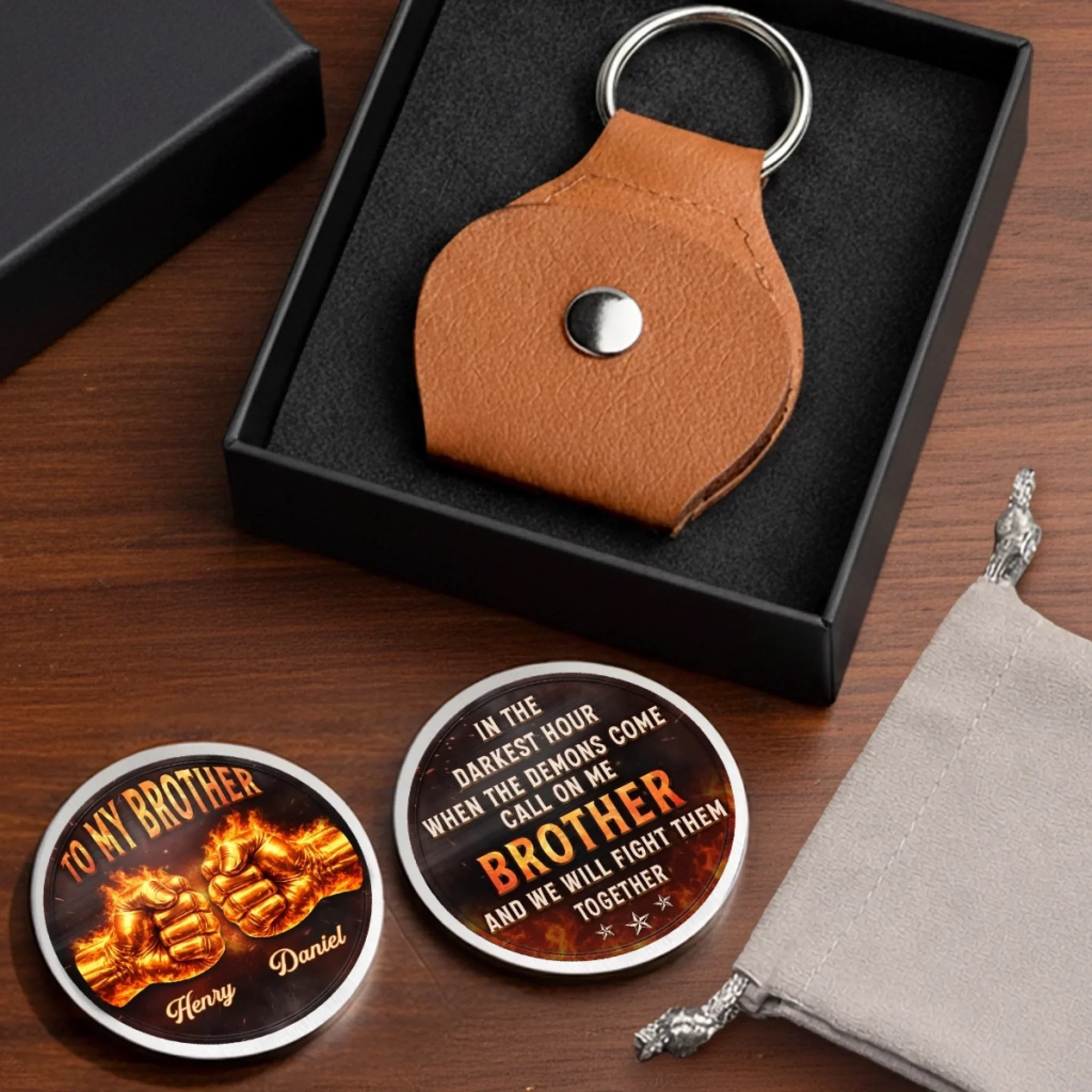 Custom Pocket Hug - Personalized Birthday Gifts For Brother - Brothers For Today And For Life - Image 6