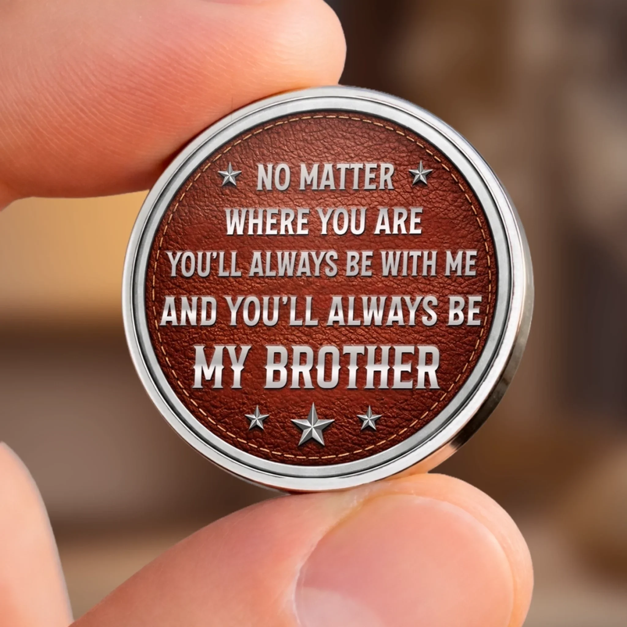 Custom Pocket Hug - Personalized Birthday Gifts For Brother - Brothers Stand Side By Side - Image 7